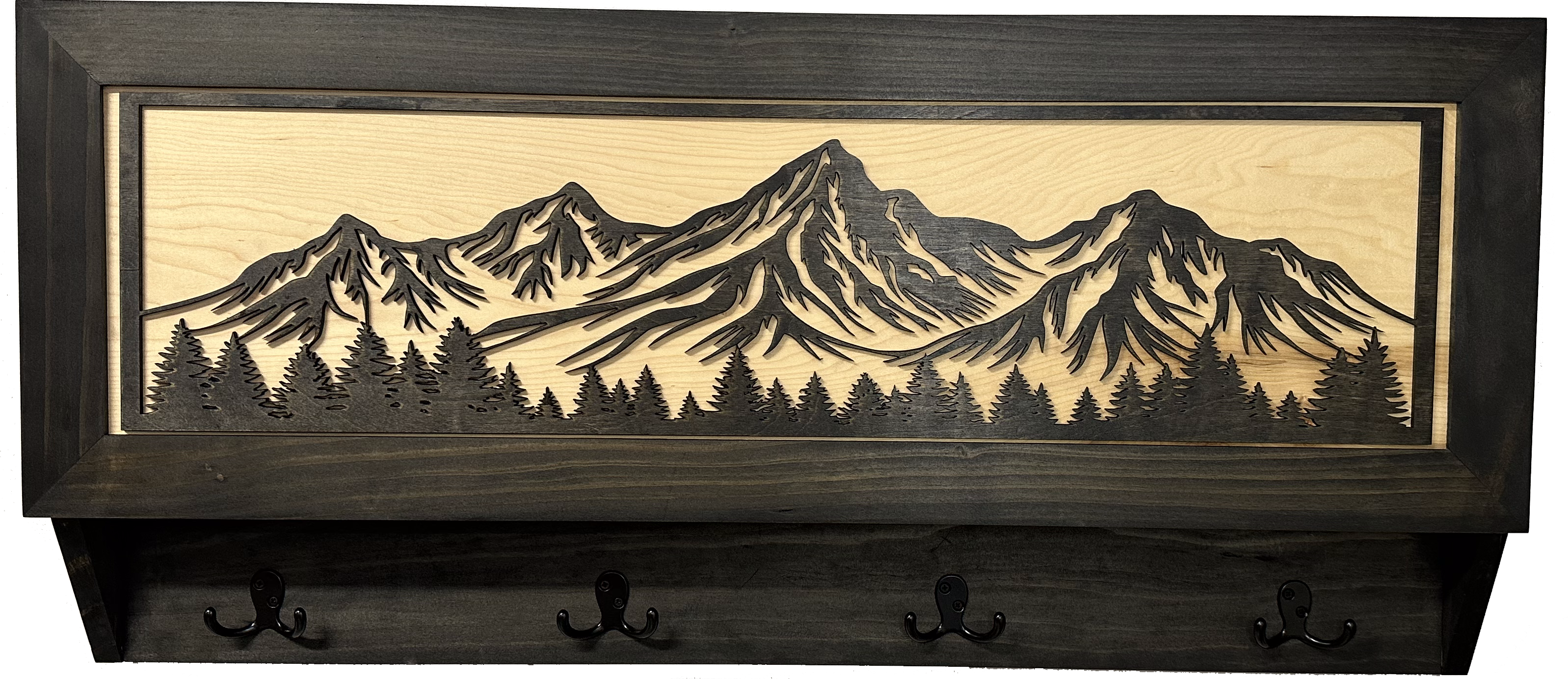 Mountain Scene Concealed Gun Storage Coat, Key, Bag Storage by Bellewood Designs - product image 10 for Resin Society