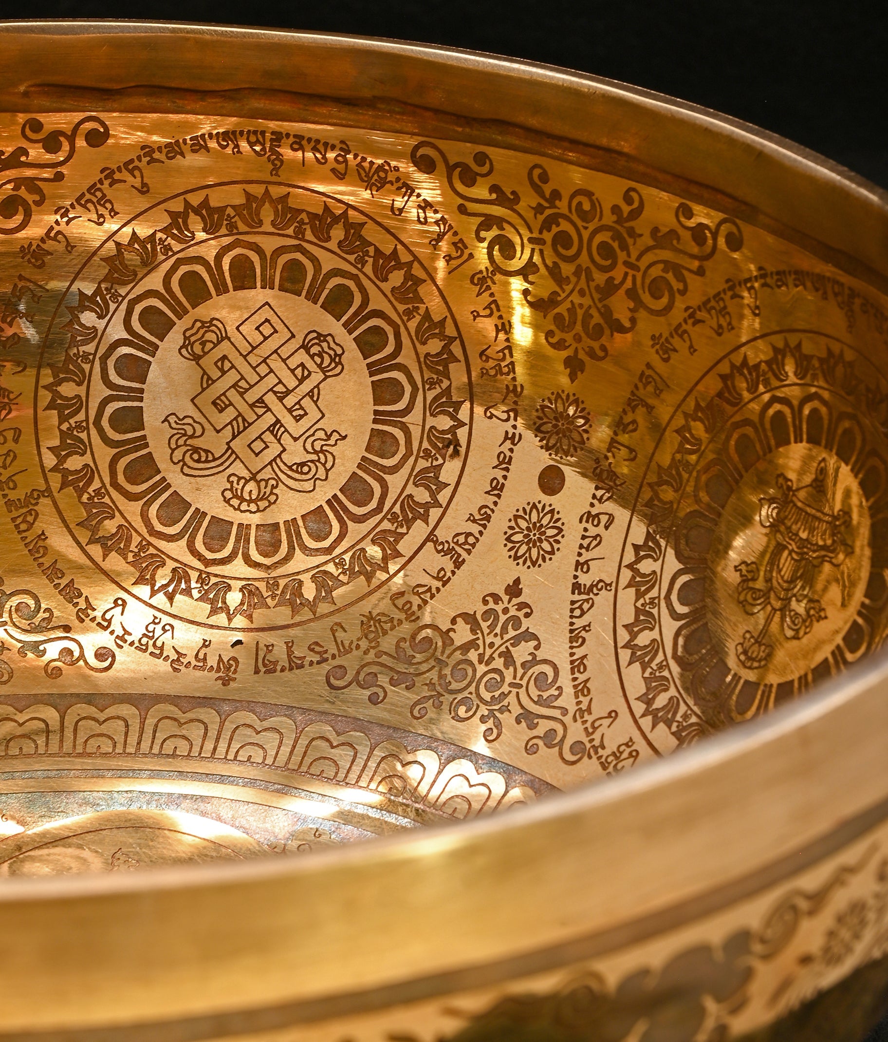 New Etched Jambati White Tara Singing Bowl A2 112Hz 11" N16075 by Bodhisattva Trading Company - product image 3 for Resin Society