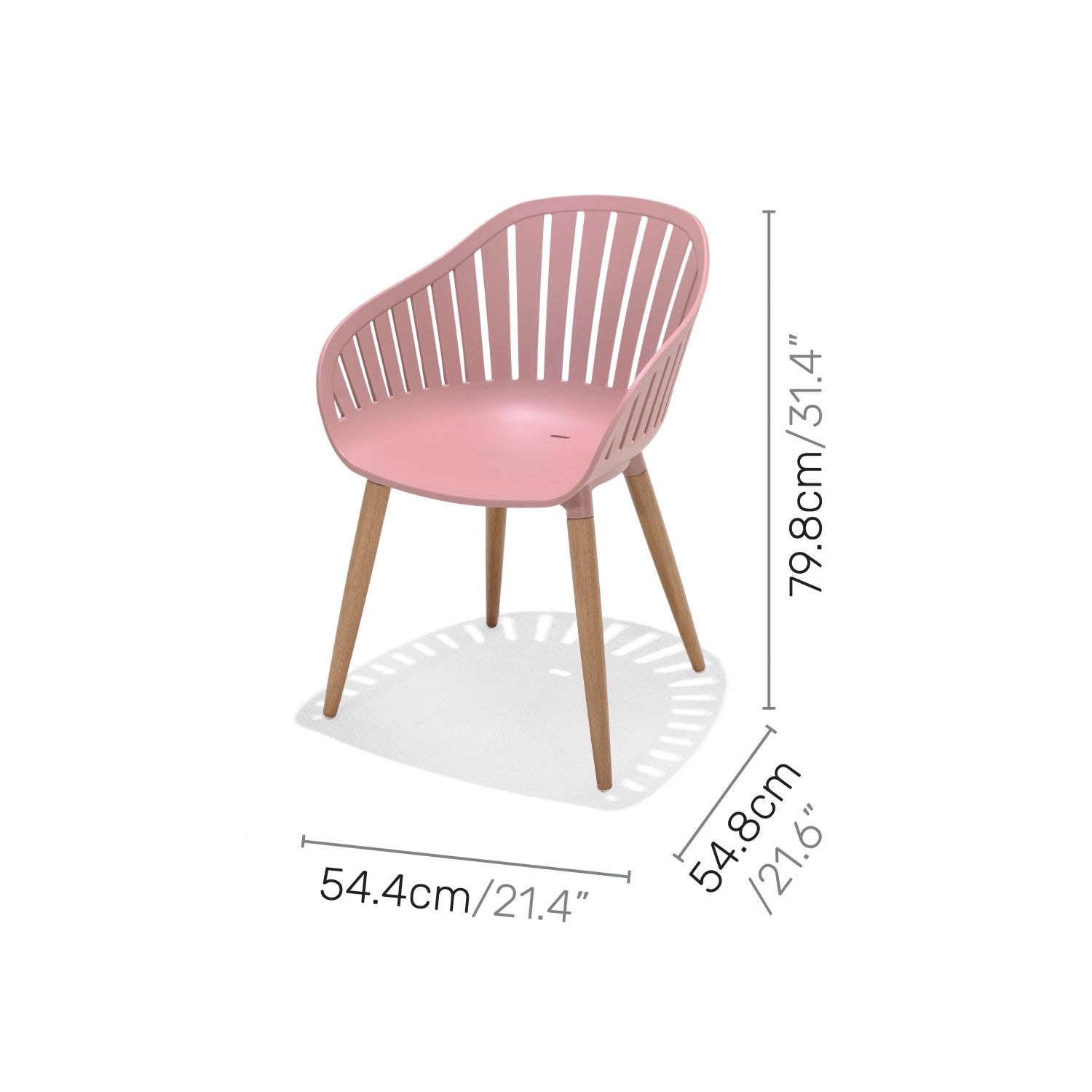 Nassau Bistro Set – Peony Pink Social Plastic® - 3pc by LifestyleGarden US - product image 6 for Resin Society