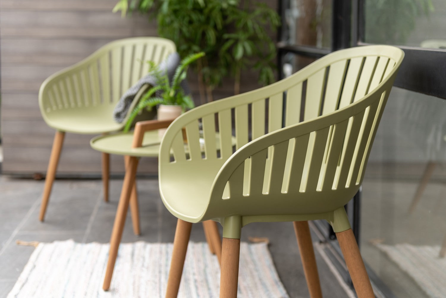 Nassau Carver Armchair In Sage Green Social Plastic® - 2pc by LifestyleGarden US - product image 2 for Resin Society