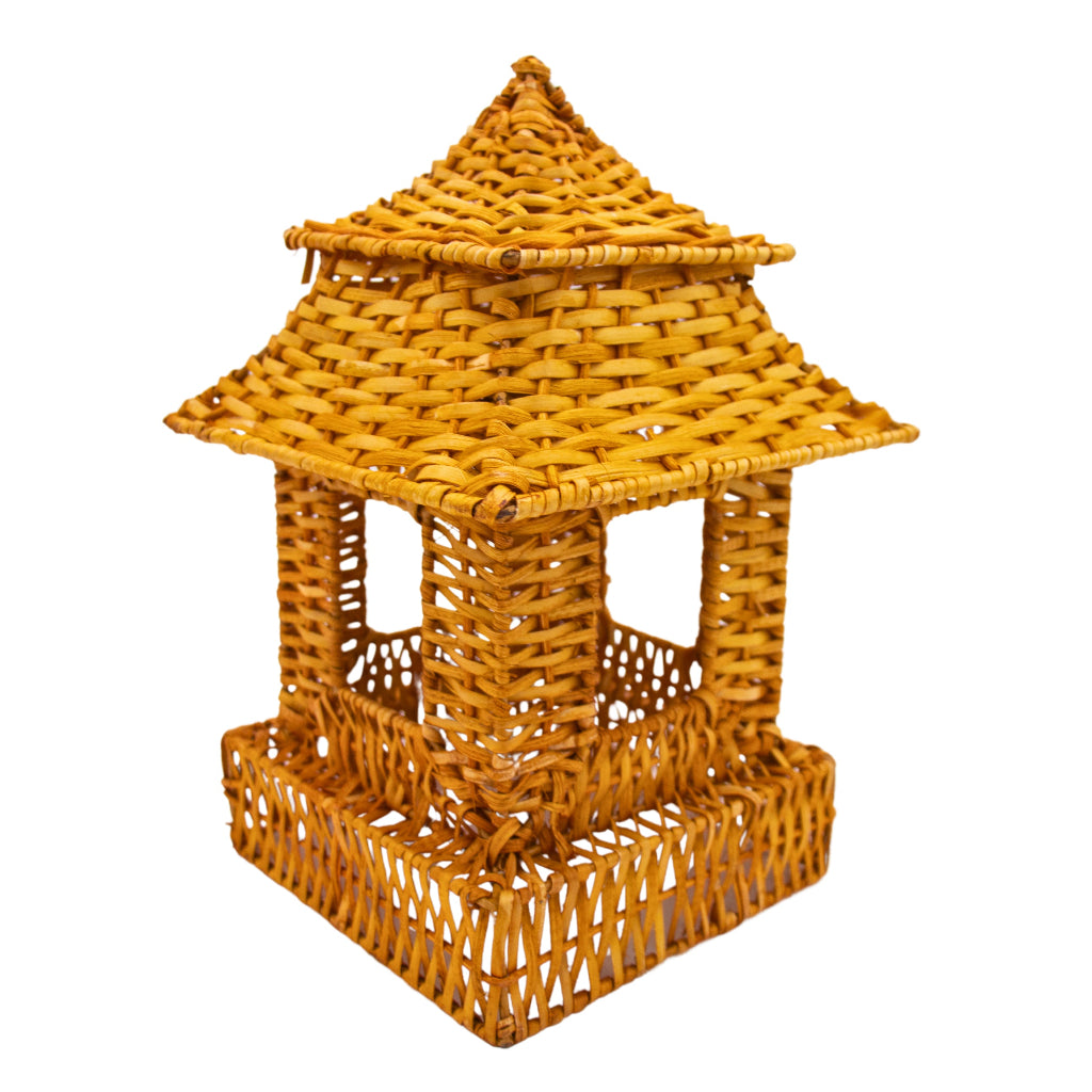 10 (+1 Free Bonus) Small Natural Rattan Pagoda Lanterns - Handmade by Ro'Table - product image 10 for Resin Society