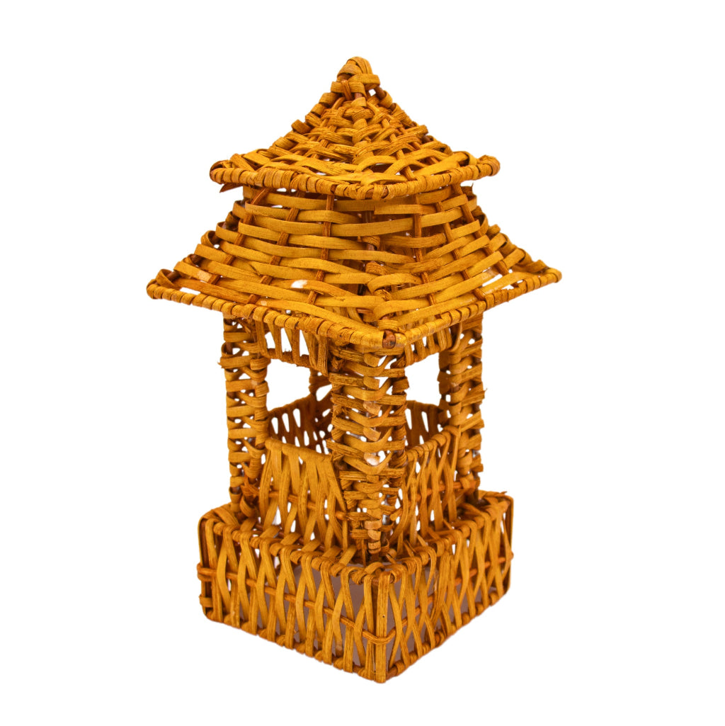 10 (+1 Free Bonus) Small Natural Rattan Pagoda Lanterns - Handmade by Ro'Table - product image 11 for Resin Society