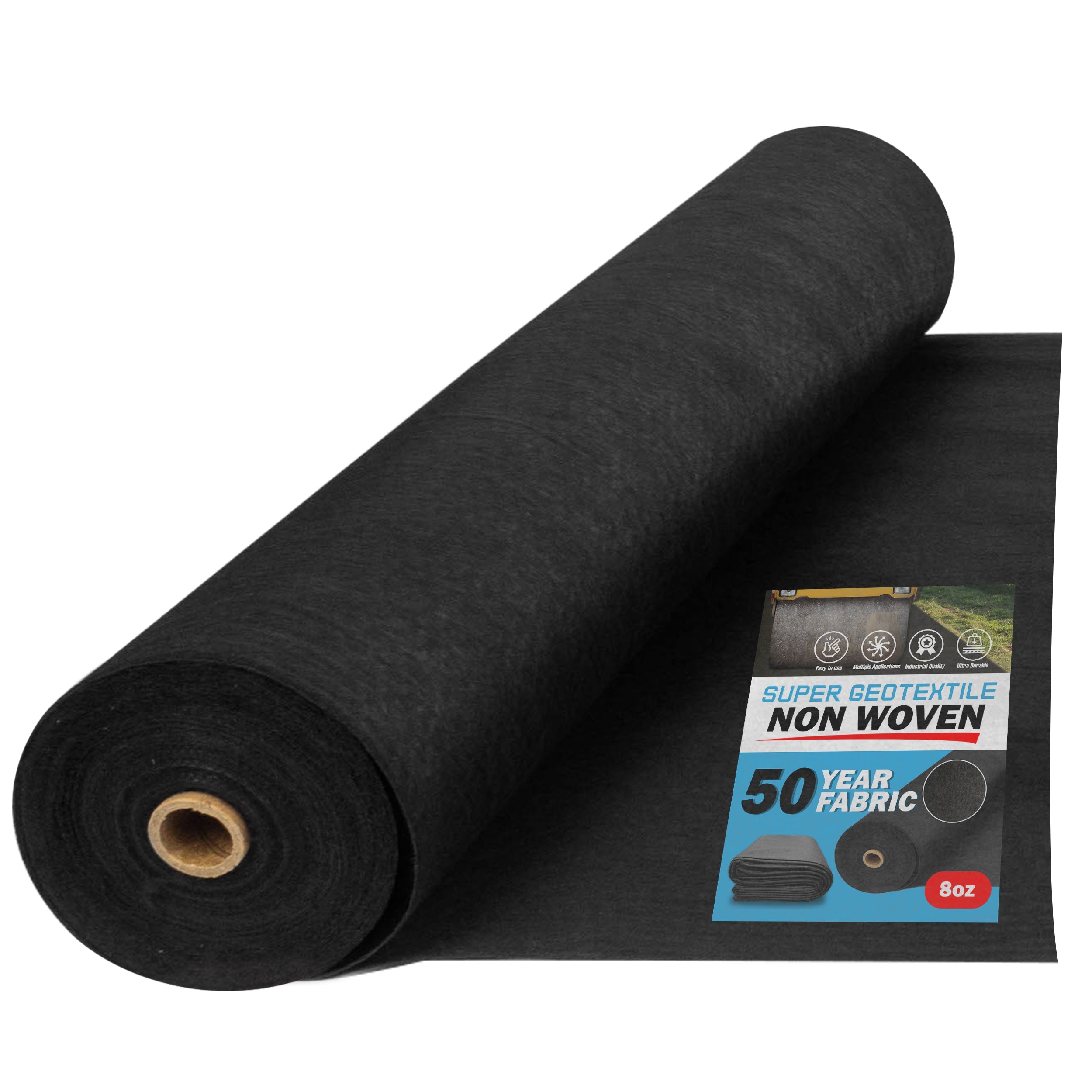 8 oz Non-Woven Needle Punched Geotextile Fabric roll