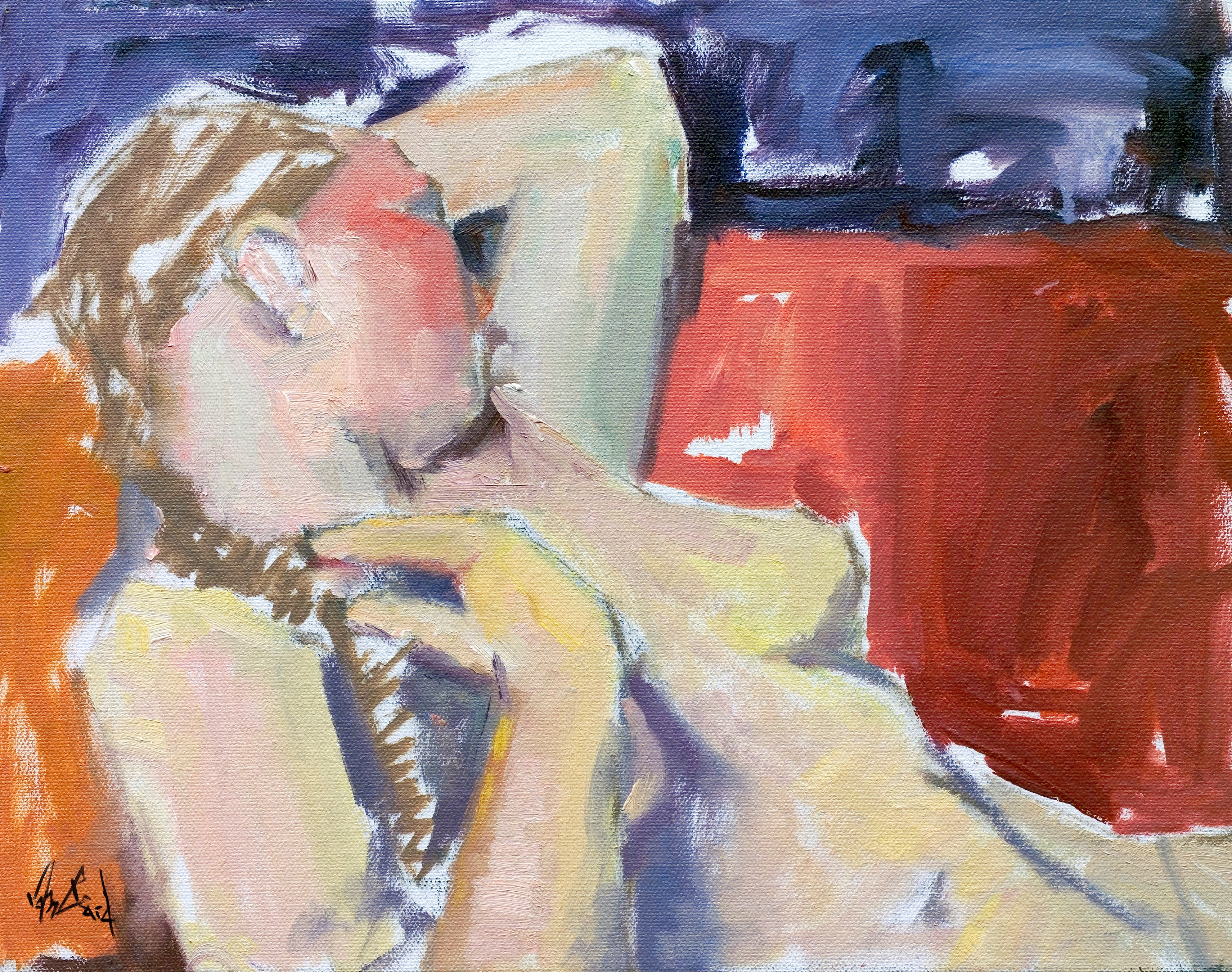 Nude Artist Enhanced Canvas Print by John Beard Collection - main product image for Resin Society