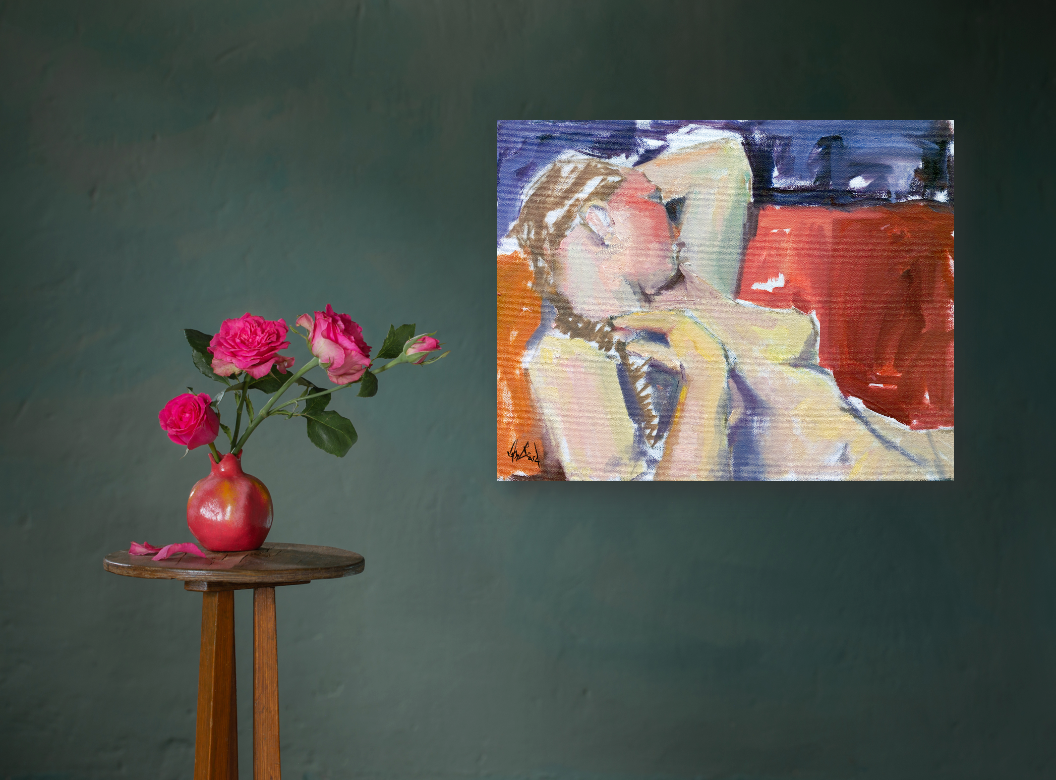 Nude Artist Enhanced Canvas Print by John Beard Collection - product image 3 for Resin Society
