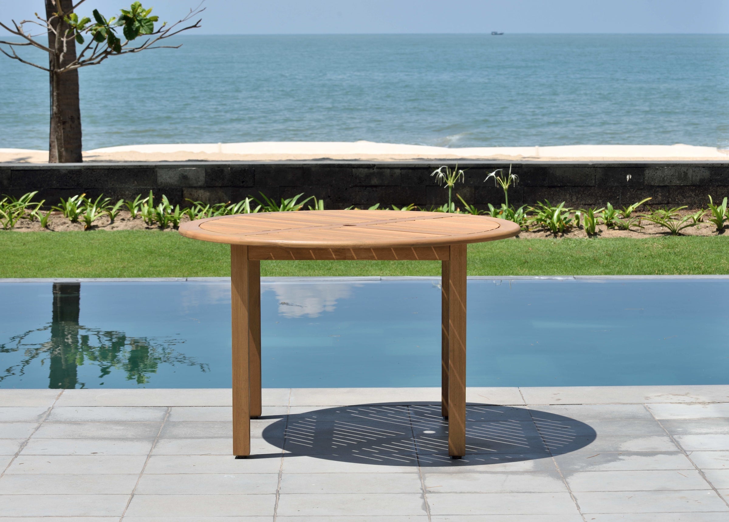 Oldbury Round Table and 4 Manhattan Black Armchair Dining Set by LifestyleGarden US - product image 7 for Resin Society