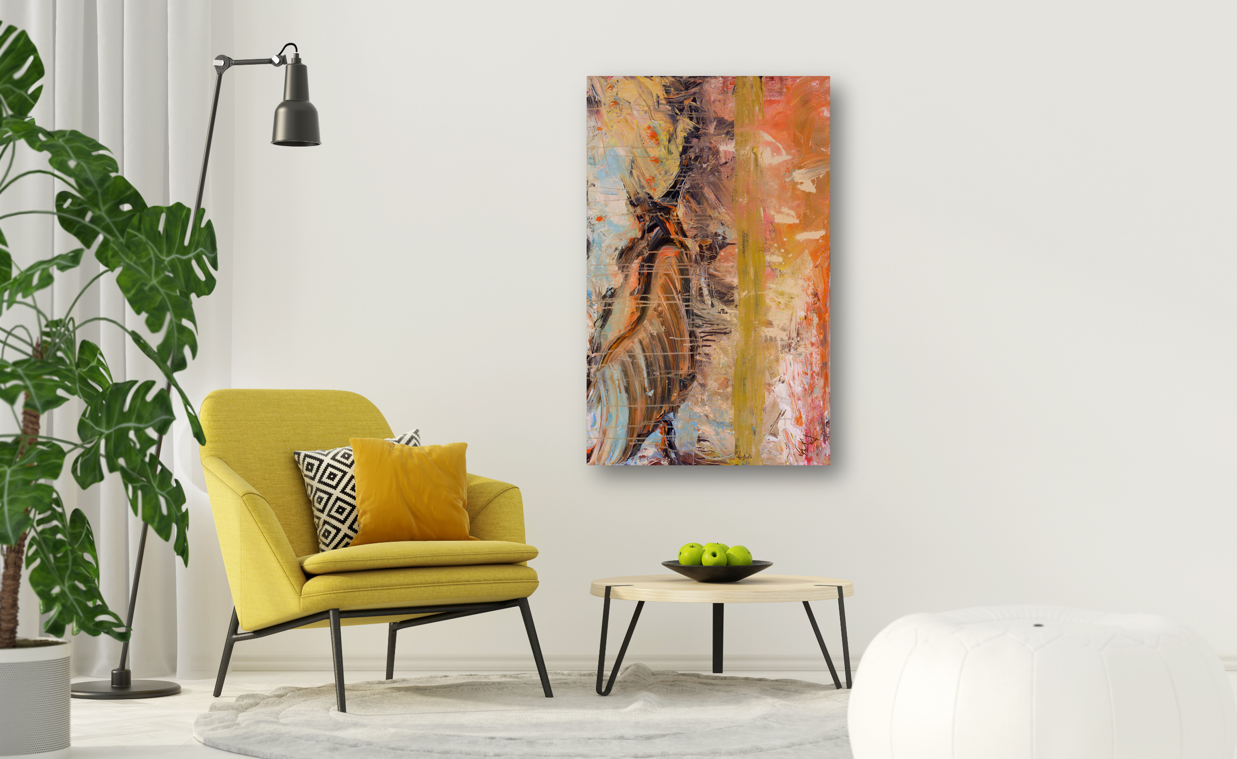 Orange Appeal Artist Enhanced Canvas Print by John Beard Collection - product image 2 for Resin Society
