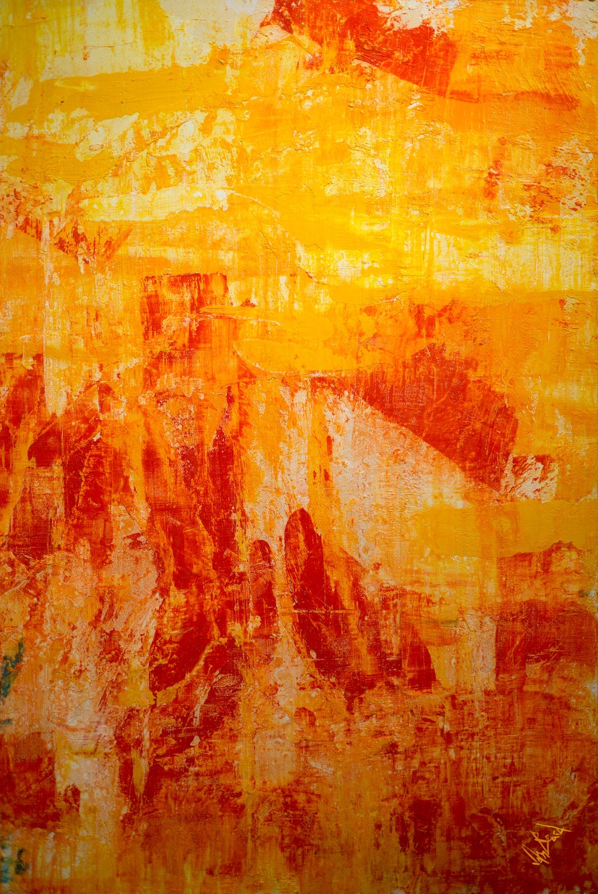 Orange Juice Artist Enhanced Canvas Print by John Beard Collection - main product image for Resin Society