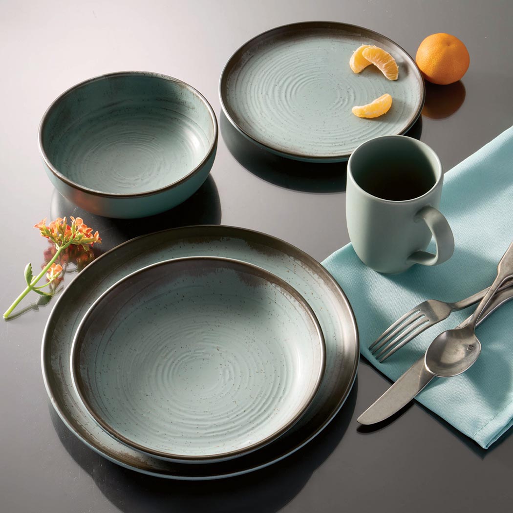 Oxford Contempo, Polaris Stoneware 20 Piece Dinnerware Set, Service for 4 detail image - Resin Society