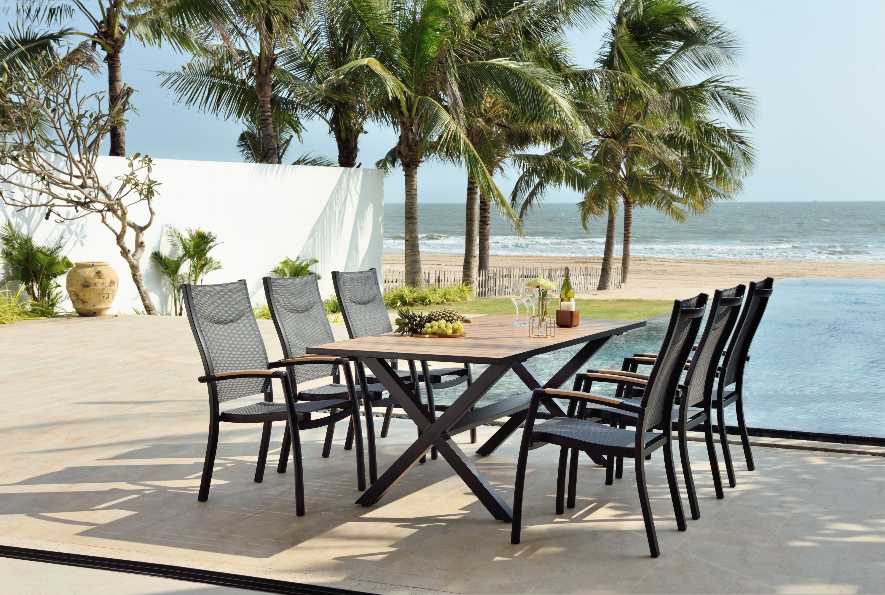 Panama Dark Rectangular Table by LifestyleGarden US - product image 3 for Resin Society