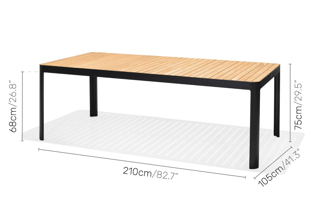 Portals Dark Rectangular Dining Table by LifestyleGarden US - product image 8 for Resin Society