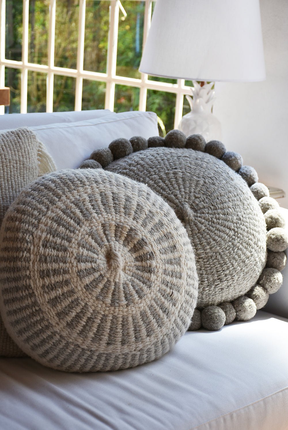 Prisma Round Pillow by Homelosophy
