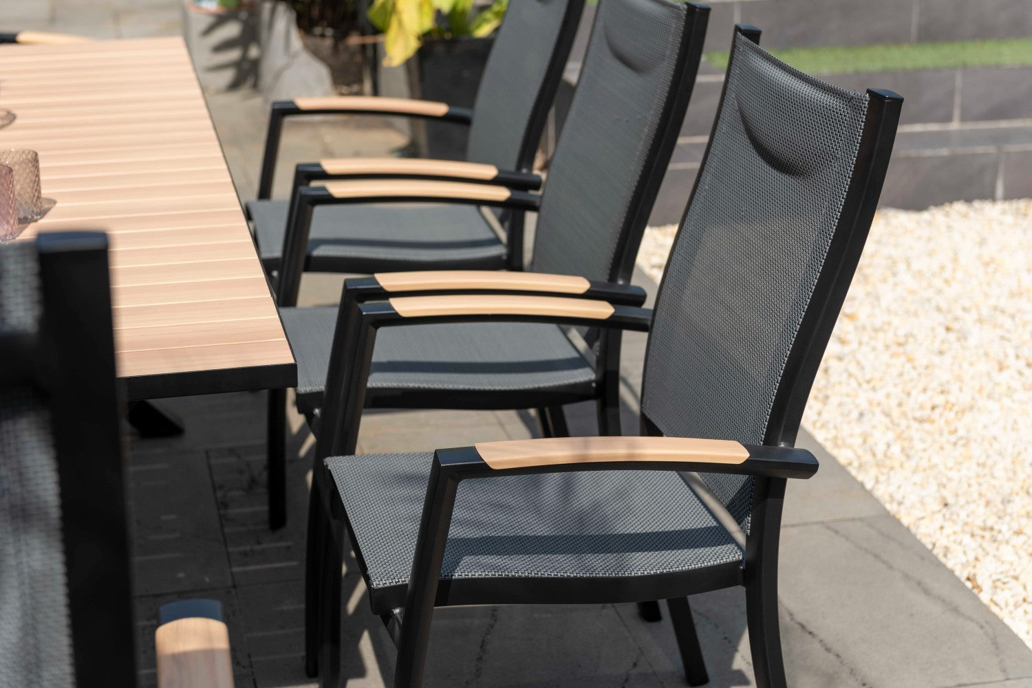 Panama Dark Stacking Armchair - 2pc by LifestyleGarden US - main product image for Resin Society