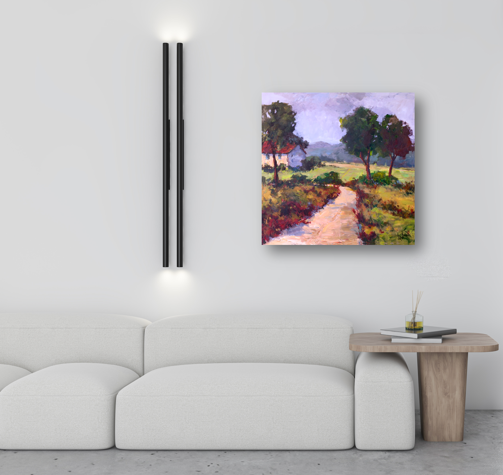 Path to Cottage Artist Canvas Enhanced Print by John Beard Collection - product image 3 for Resin Society