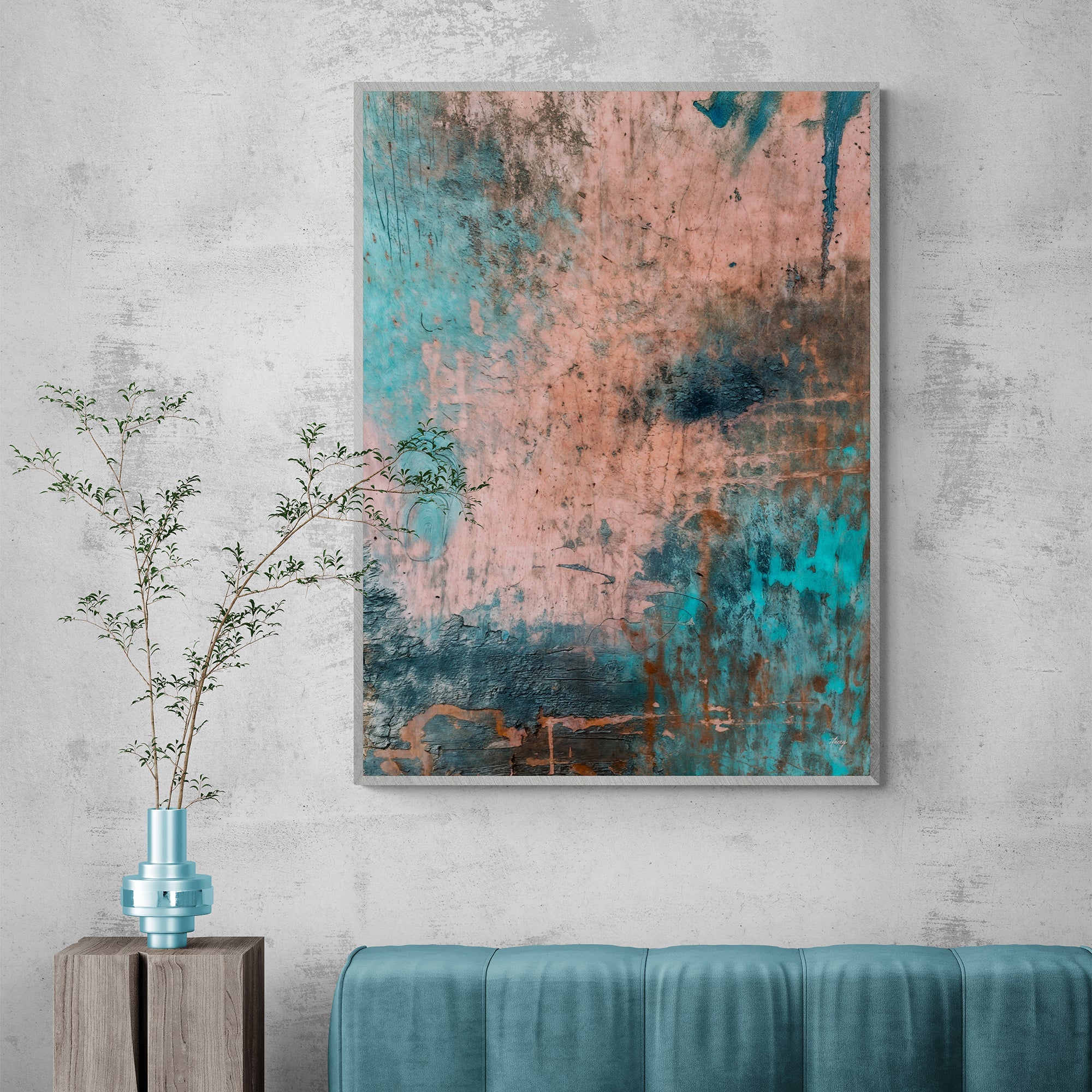 Canvas Print: "Patina Cascade" by Tailored Canvases - main product image for Resin Society
