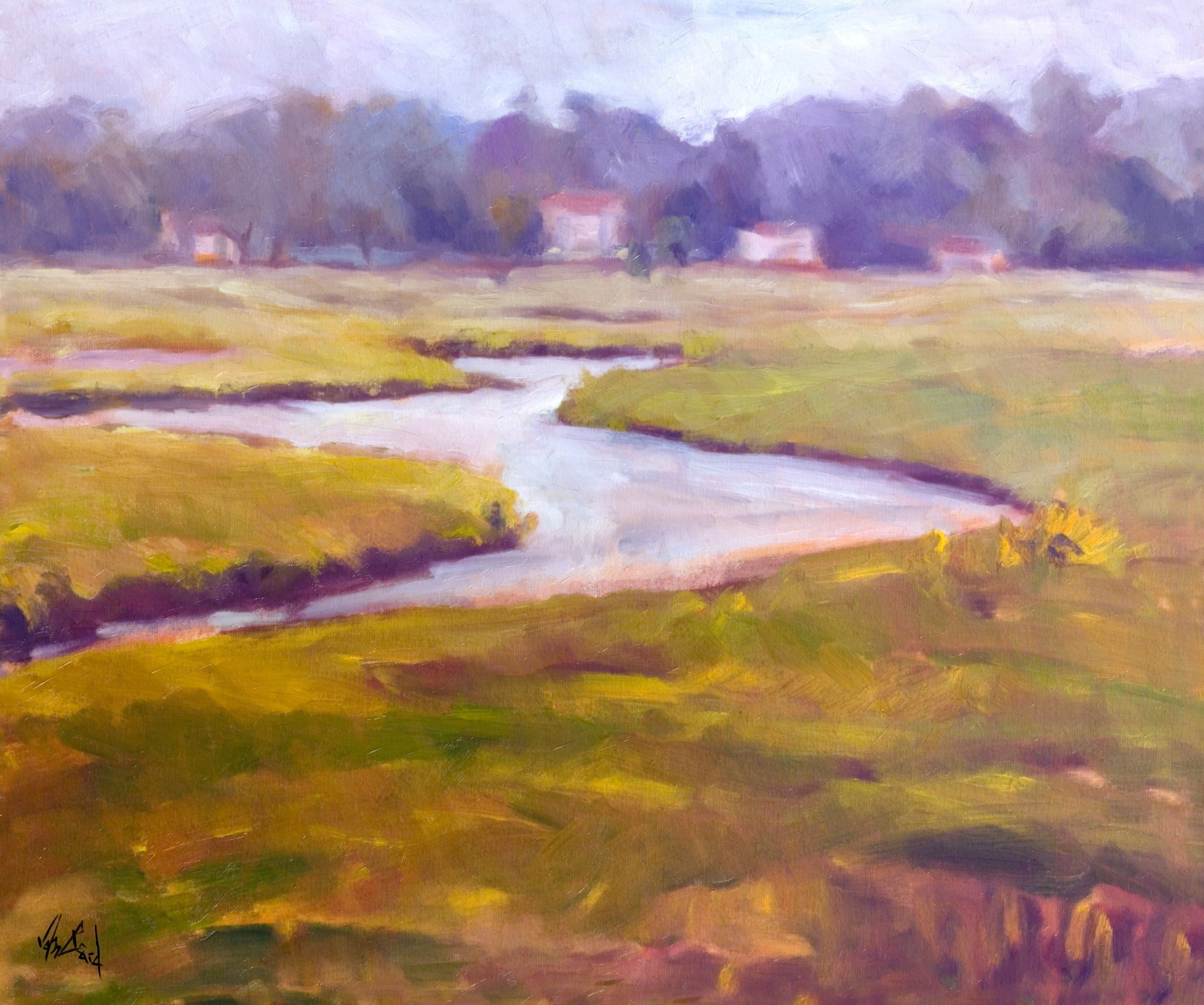 Pawley's Island Artist Enhanced Canvas Print by John Beard Collection - main product image for Resin Society