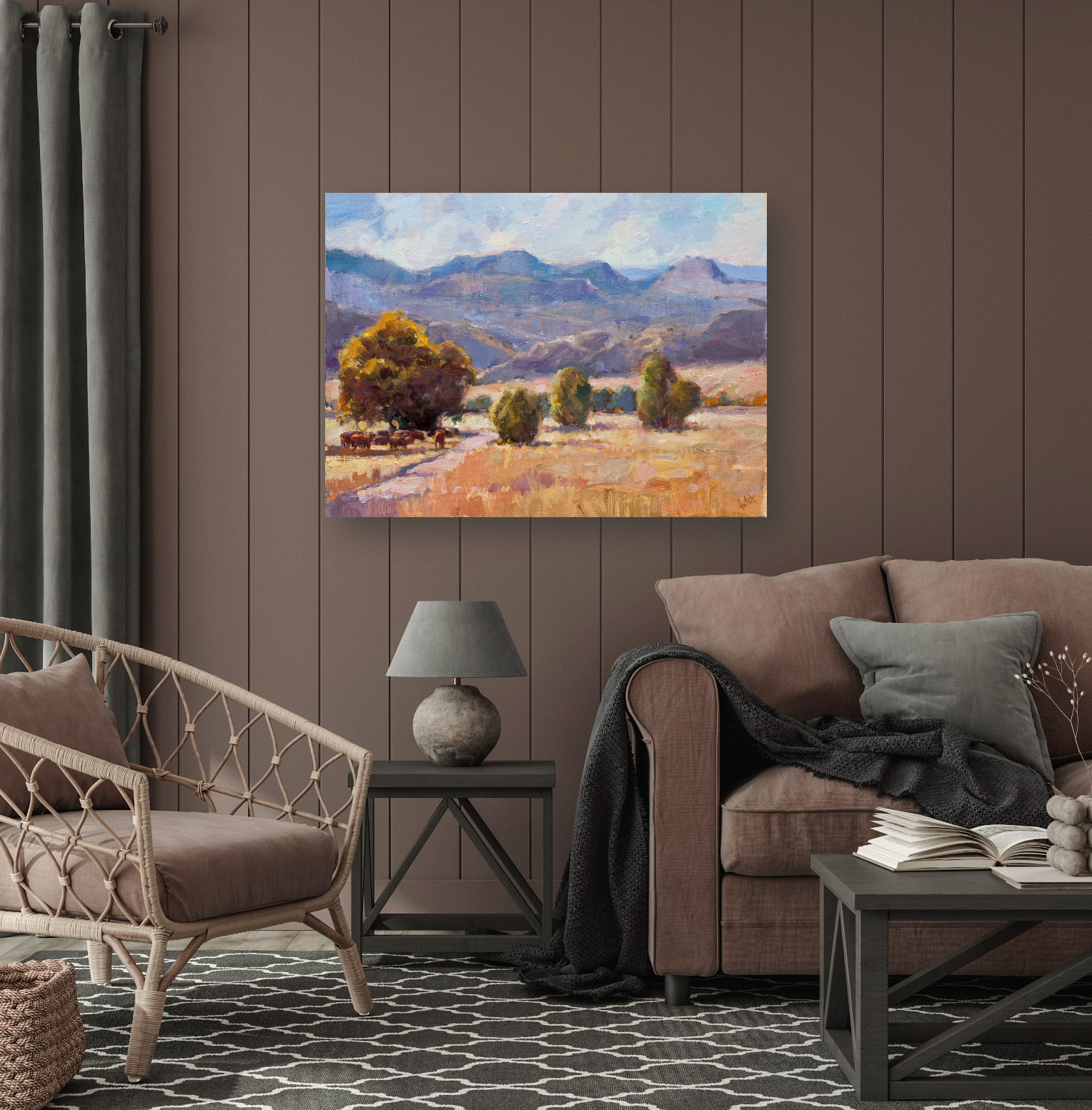 Peaceful Valley Artist Enhanced Canvas Print by John Beard Collection - product image 2 for Resin Society