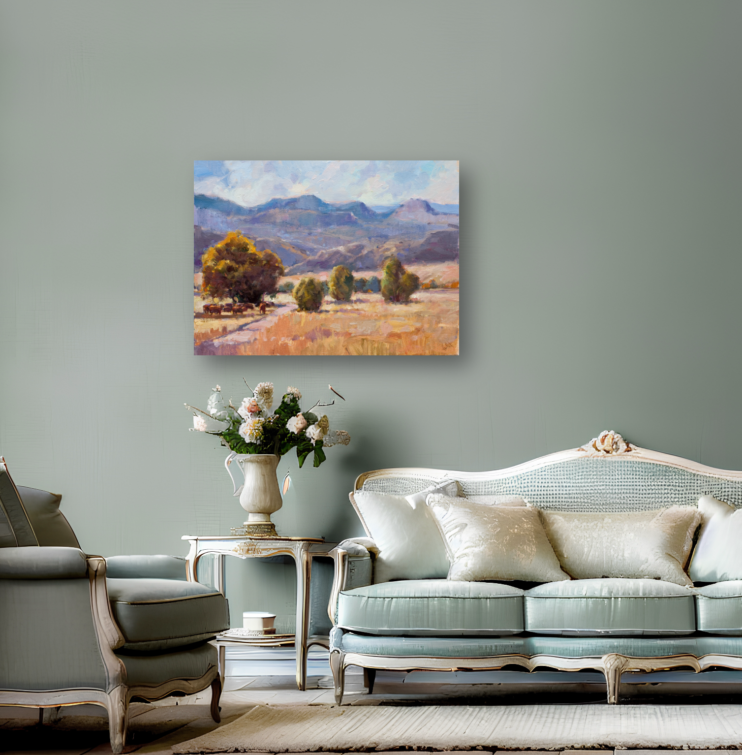 Peaceful Valley Artist Enhanced Canvas Print by John Beard Collection - product image 4 for Resin Society