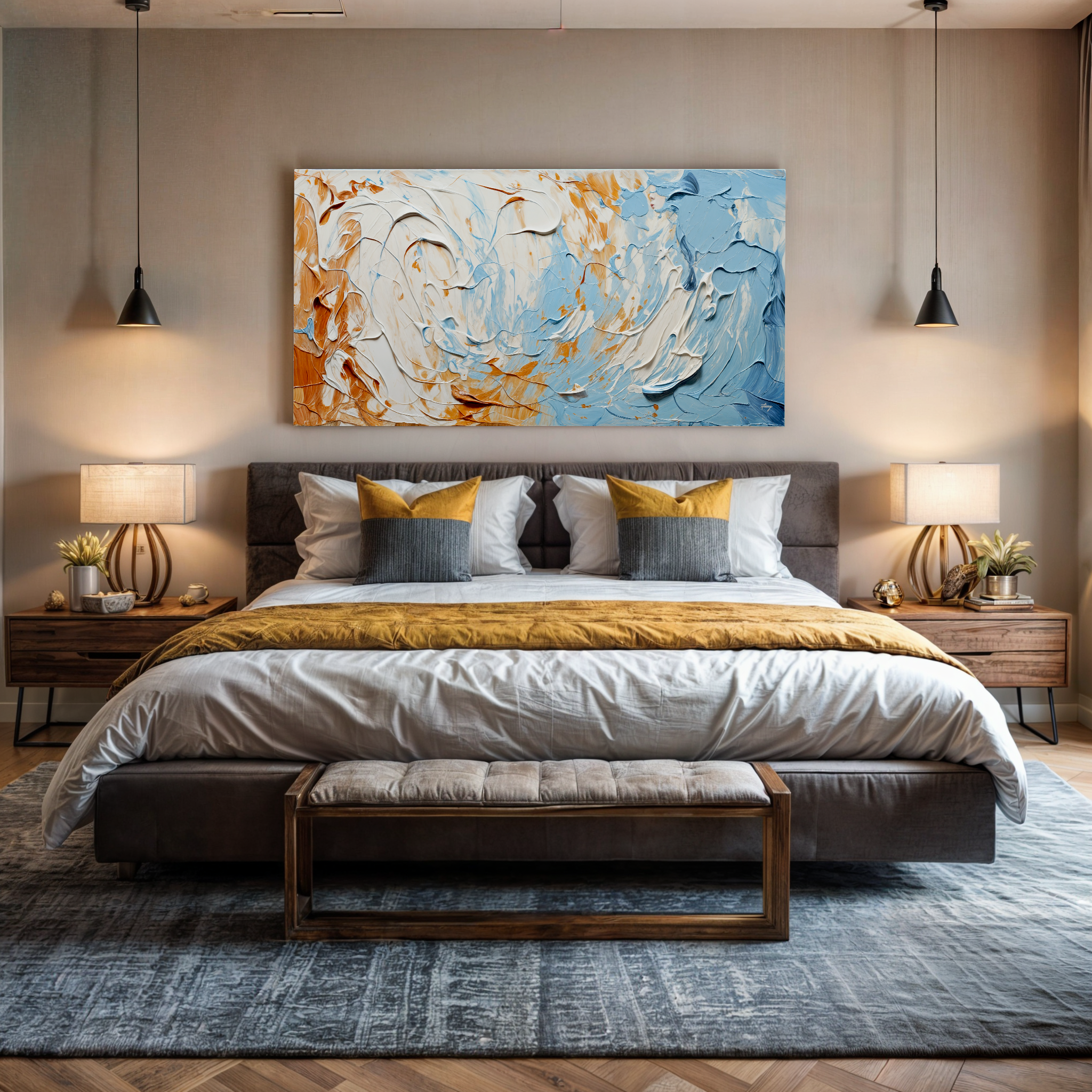 Canvas Print: "Pebble Tides III" by Tailored Canvases - product image 2 for Resin Society