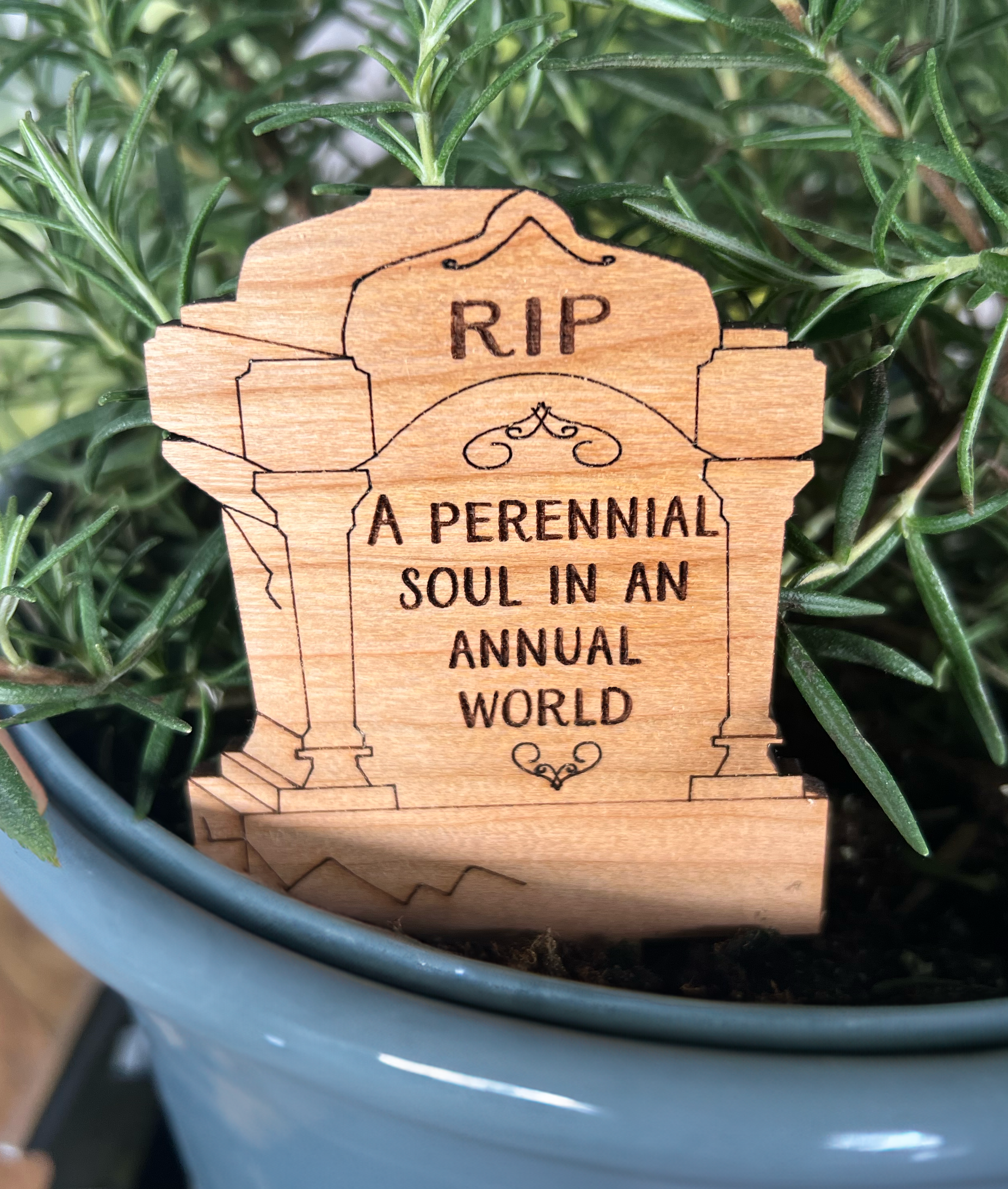 Tombstone Plant Picks (6 Designs) detail image - Resin Society
