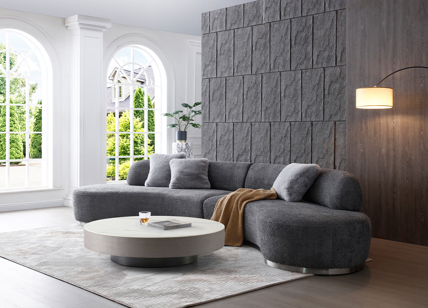 Perla Curved Sofa detail image - Resin Society