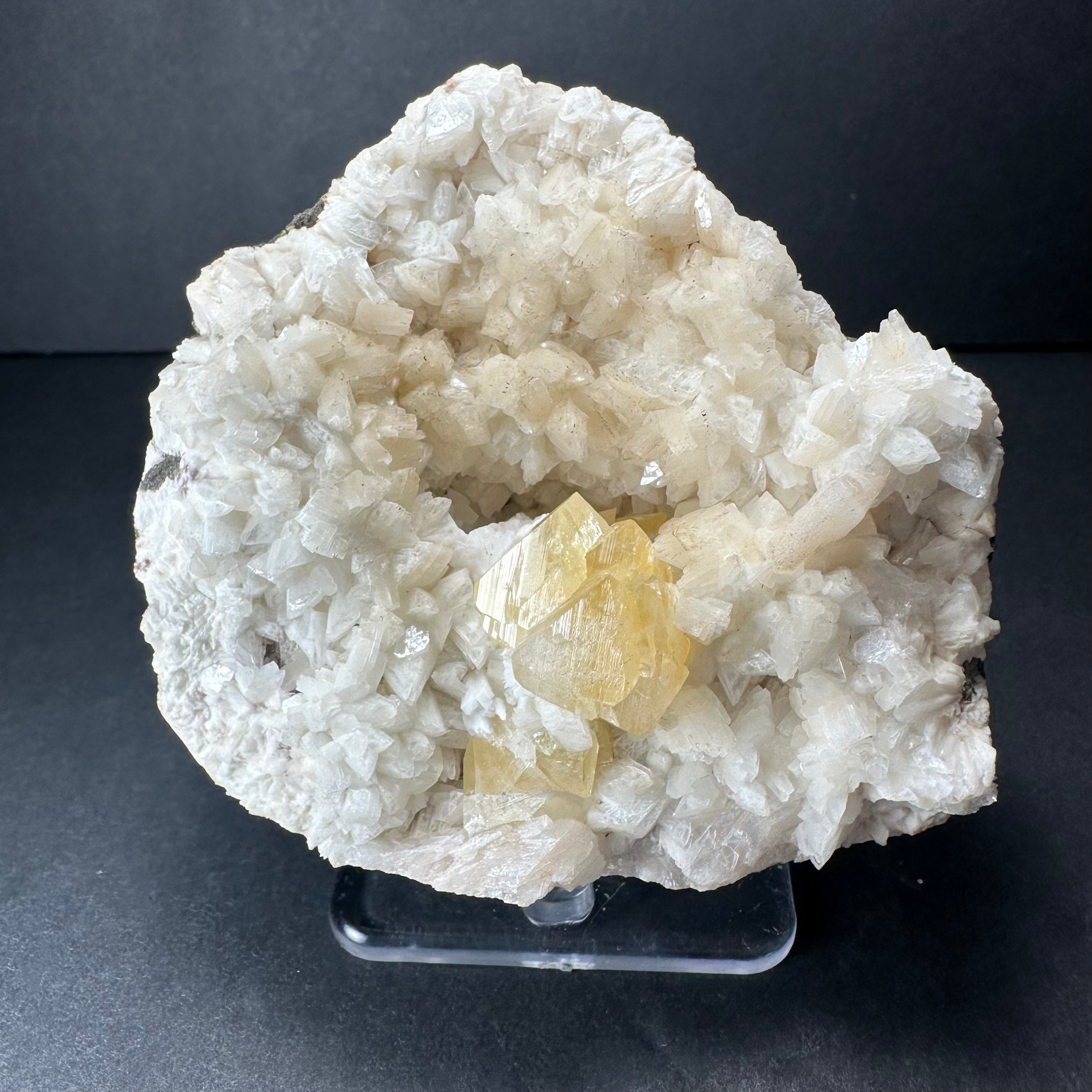 Yellow Powellite with Heulandite from Maharashtra, Pune, India by Rare Earth Gallery - product image 2 for Resin Society