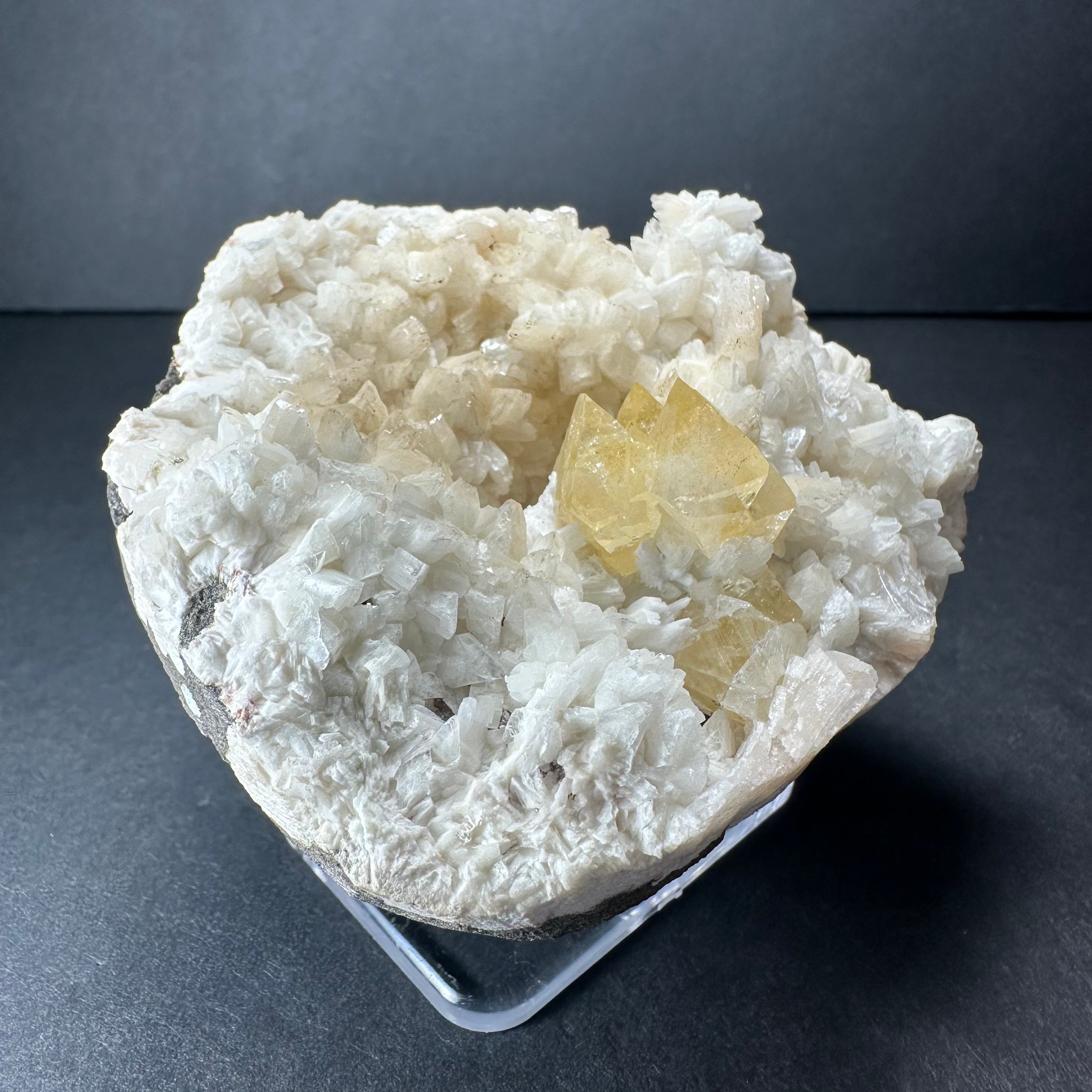 Yellow Powellite with Heulandite from Maharashtra, Pune, India by Rare Earth Gallery - product image 4 for Resin Society