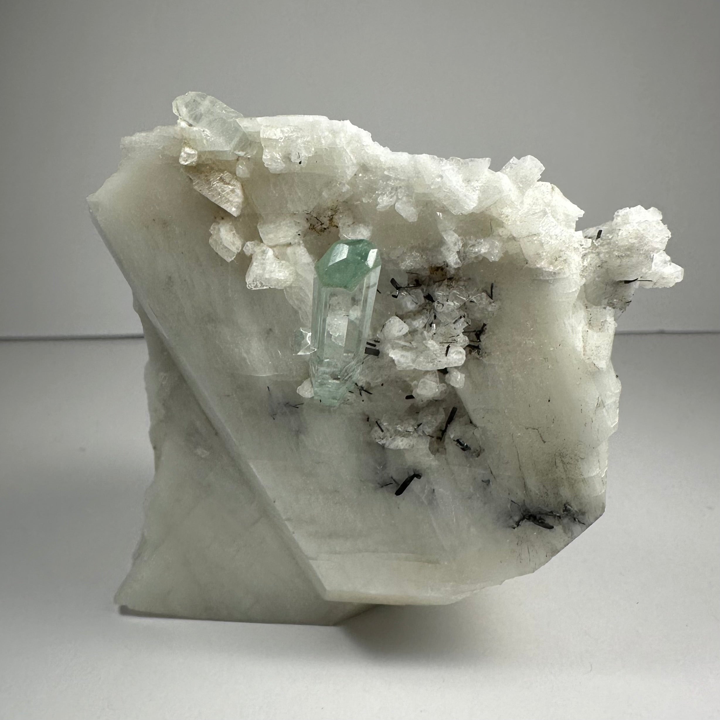 Aquamarine Beryl on Albite by Rare Earth Gallery - product image 5 for Resin Society