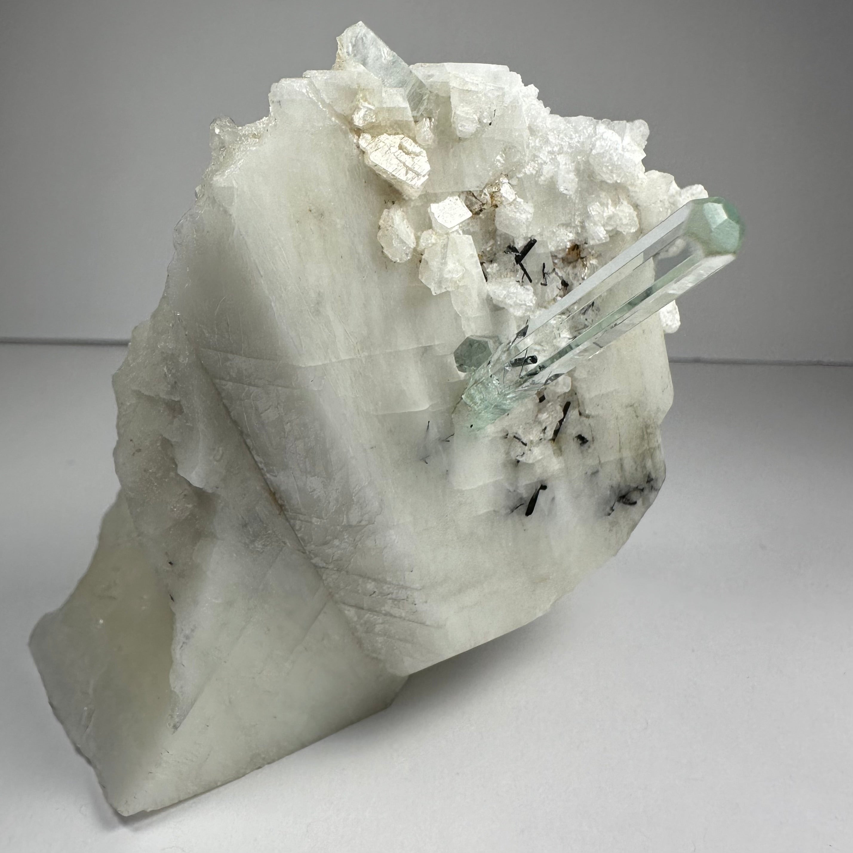Aquamarine Beryl on Albite by Rare Earth Gallery - main product image for Resin Society