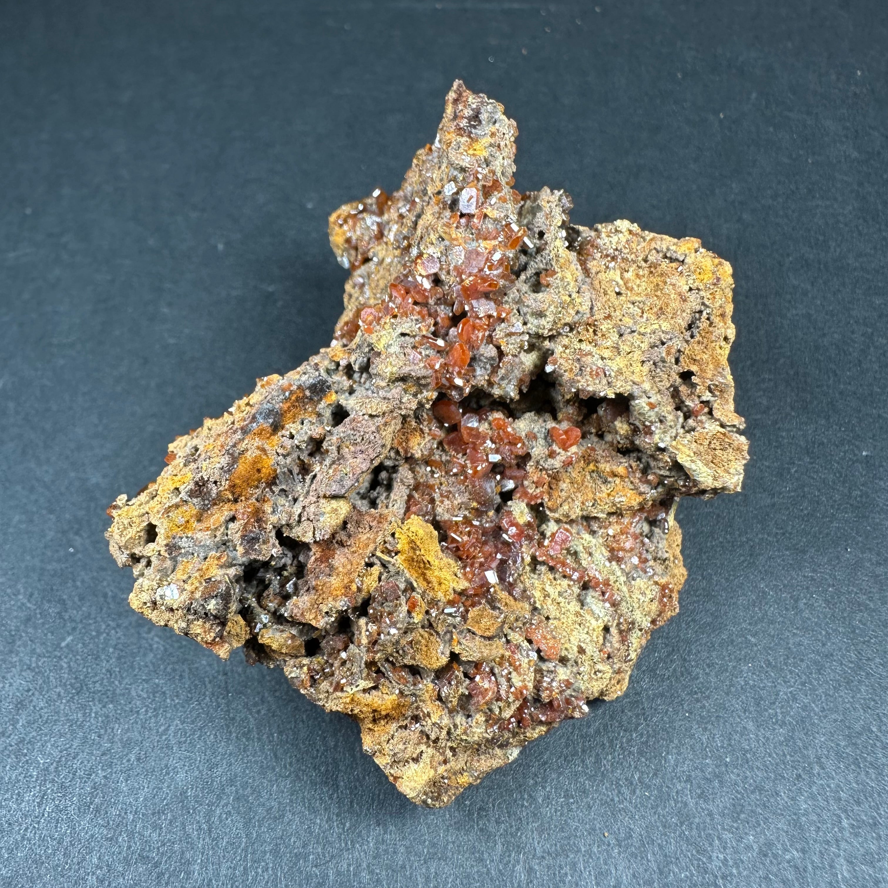 Wulfenite Cluster on Matrix mineral specimen from Maoniuping mine, Sichuan, China
