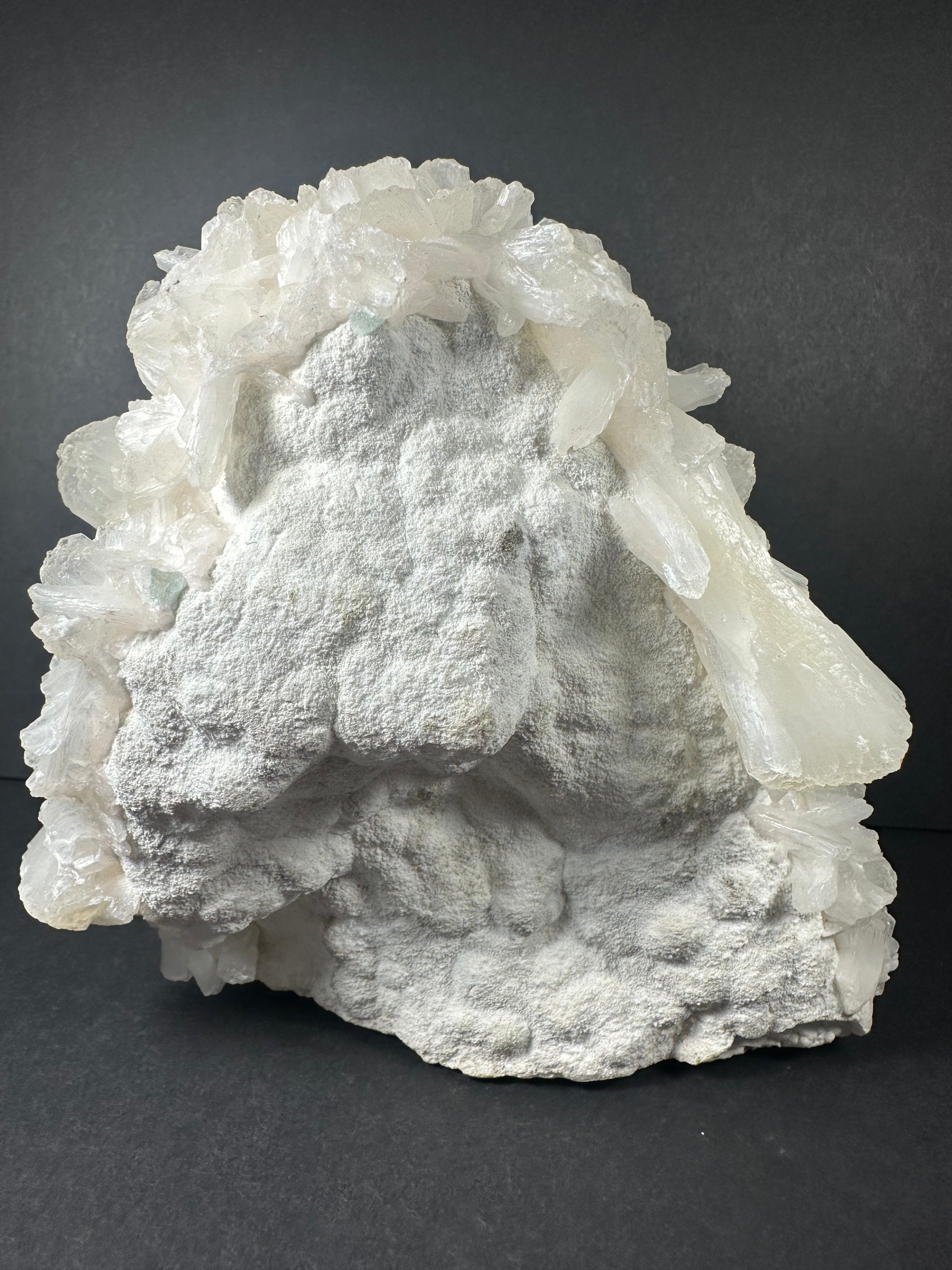 Stilbite with Green Apophyllite and Mordenite on matrix