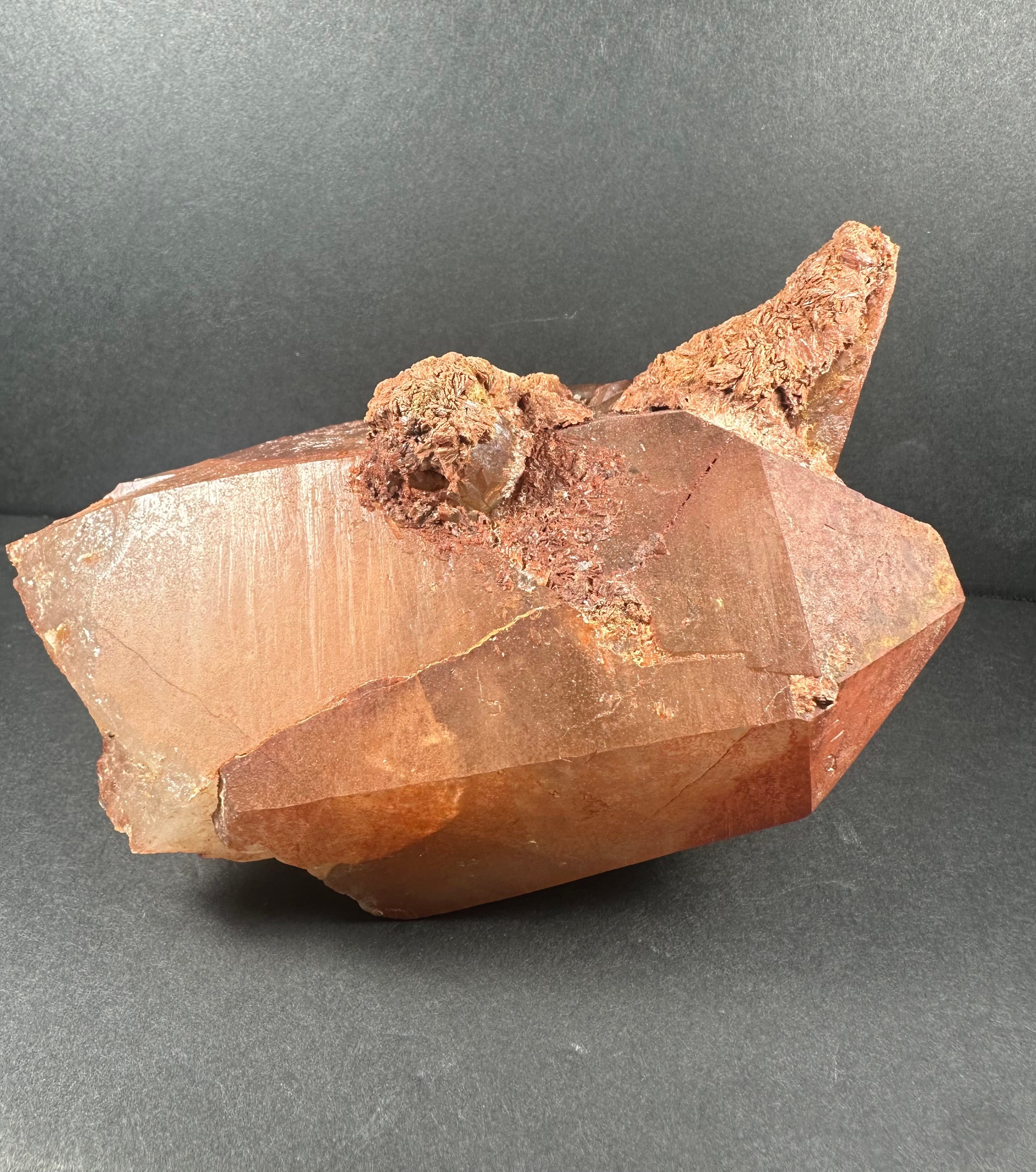 Tangerine Quartz Cluster Atlas Mountains, Morocco