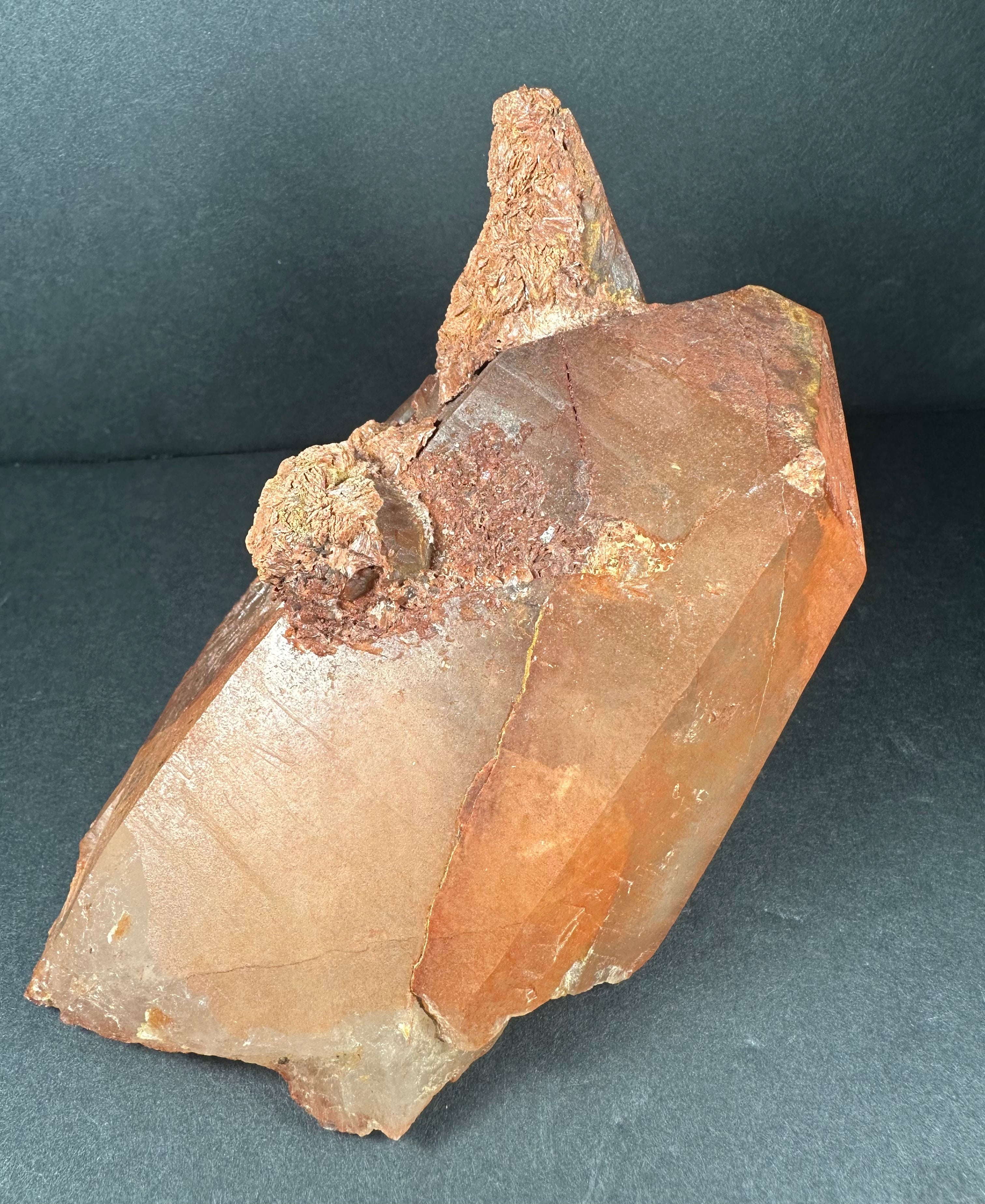 Tangerine Quartz Cluster Atlas Mountains, Morocco