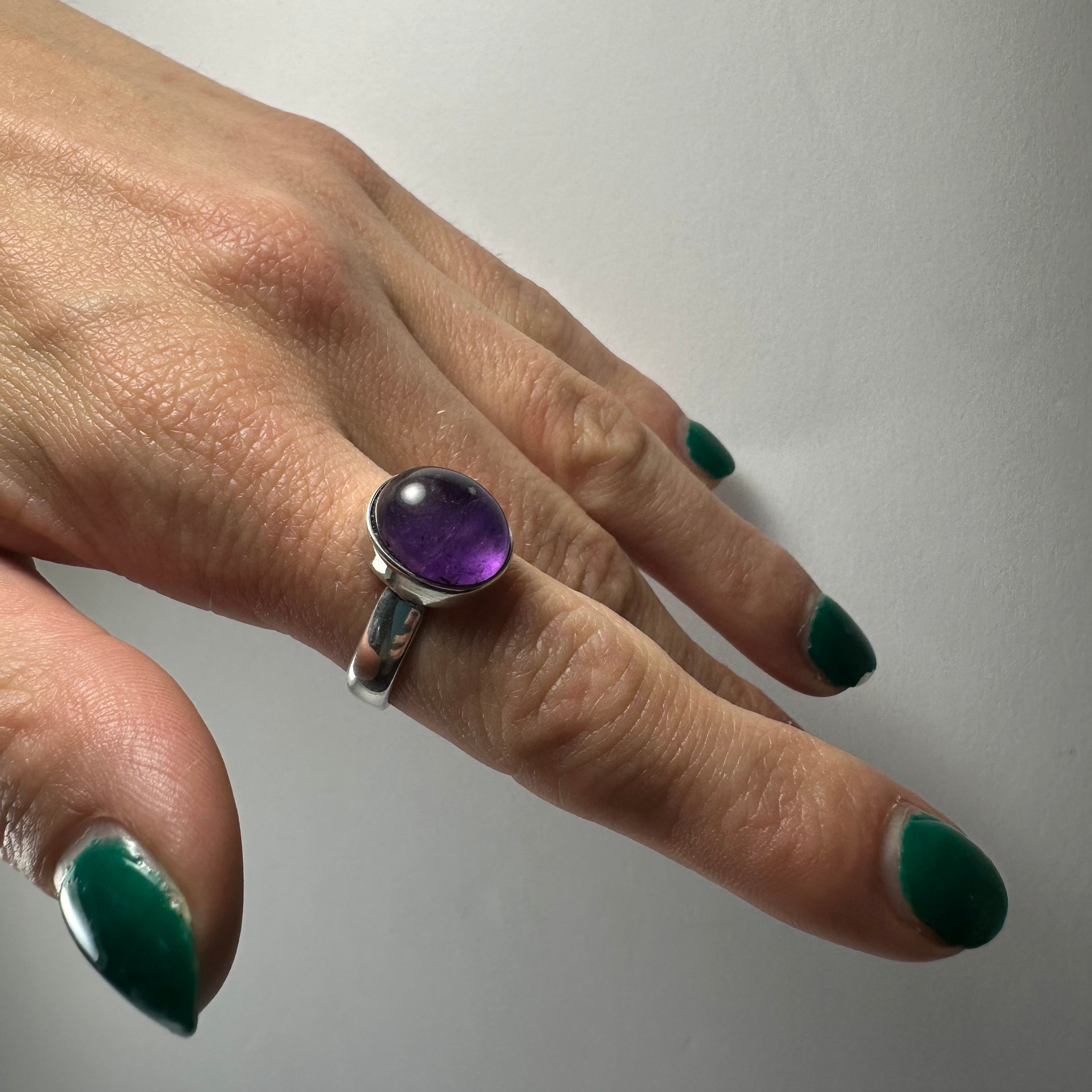 Amethyst Ring - Size 6 by Rare Earth Gallery - product image 2 for Resin Society