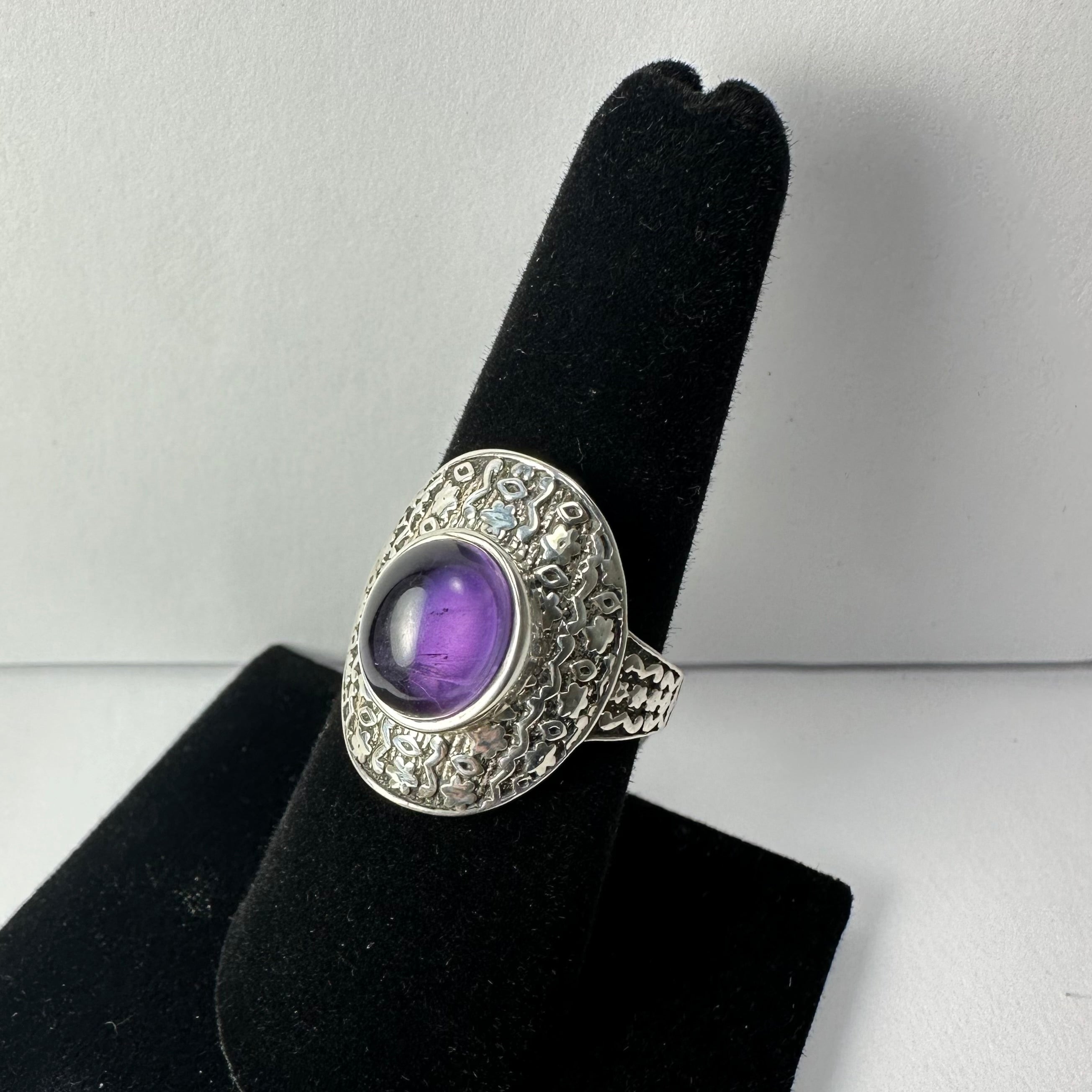 Amethyst Ring - Size 8 by Rare Earth Gallery - main product image for Resin Society