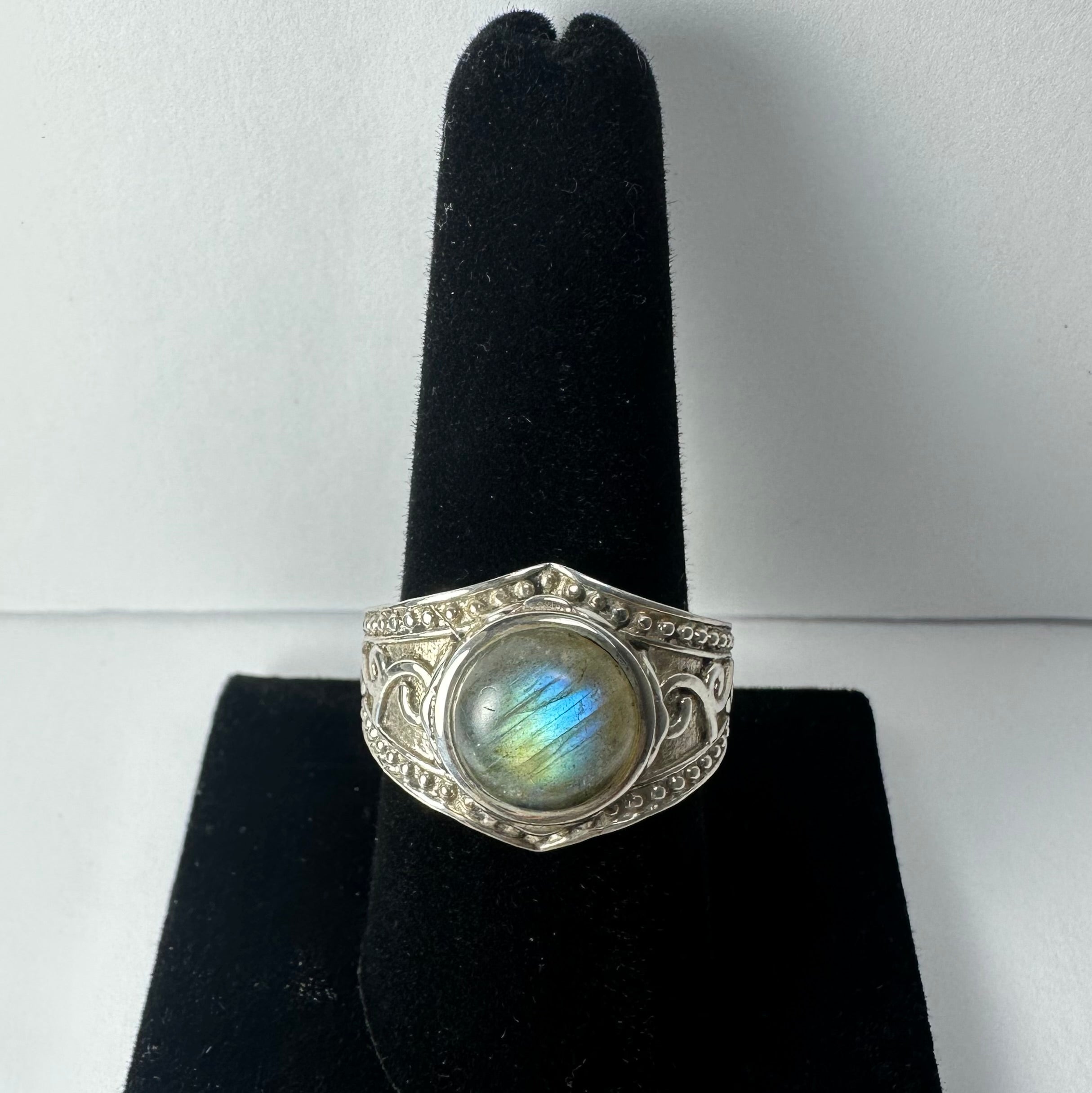 Labradorite Ring - Size 9 by Rare Earth Gallery - main product image for Resin Society