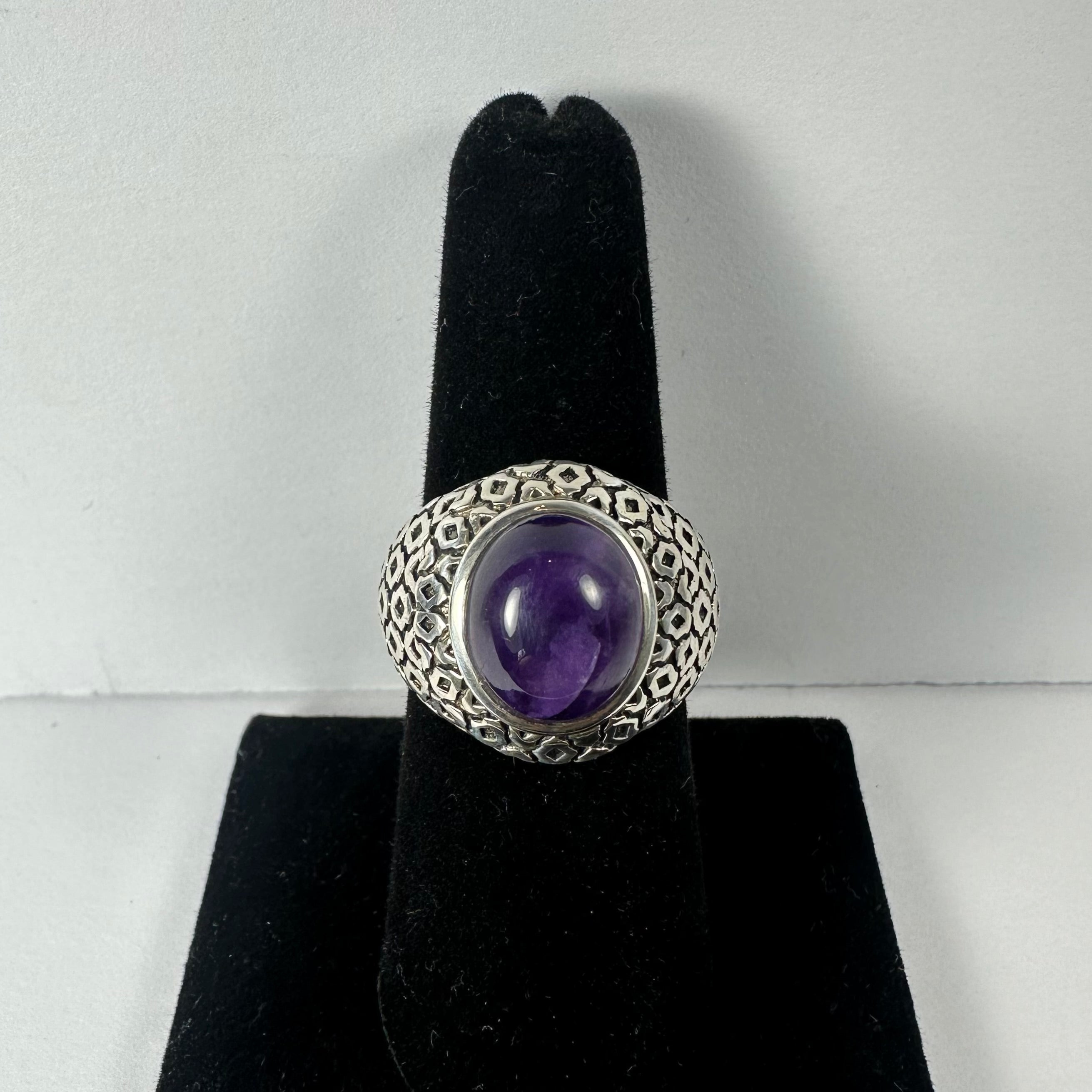 Amethyst Ring - Size 8 by Rare Earth Gallery - main product image for Resin Society