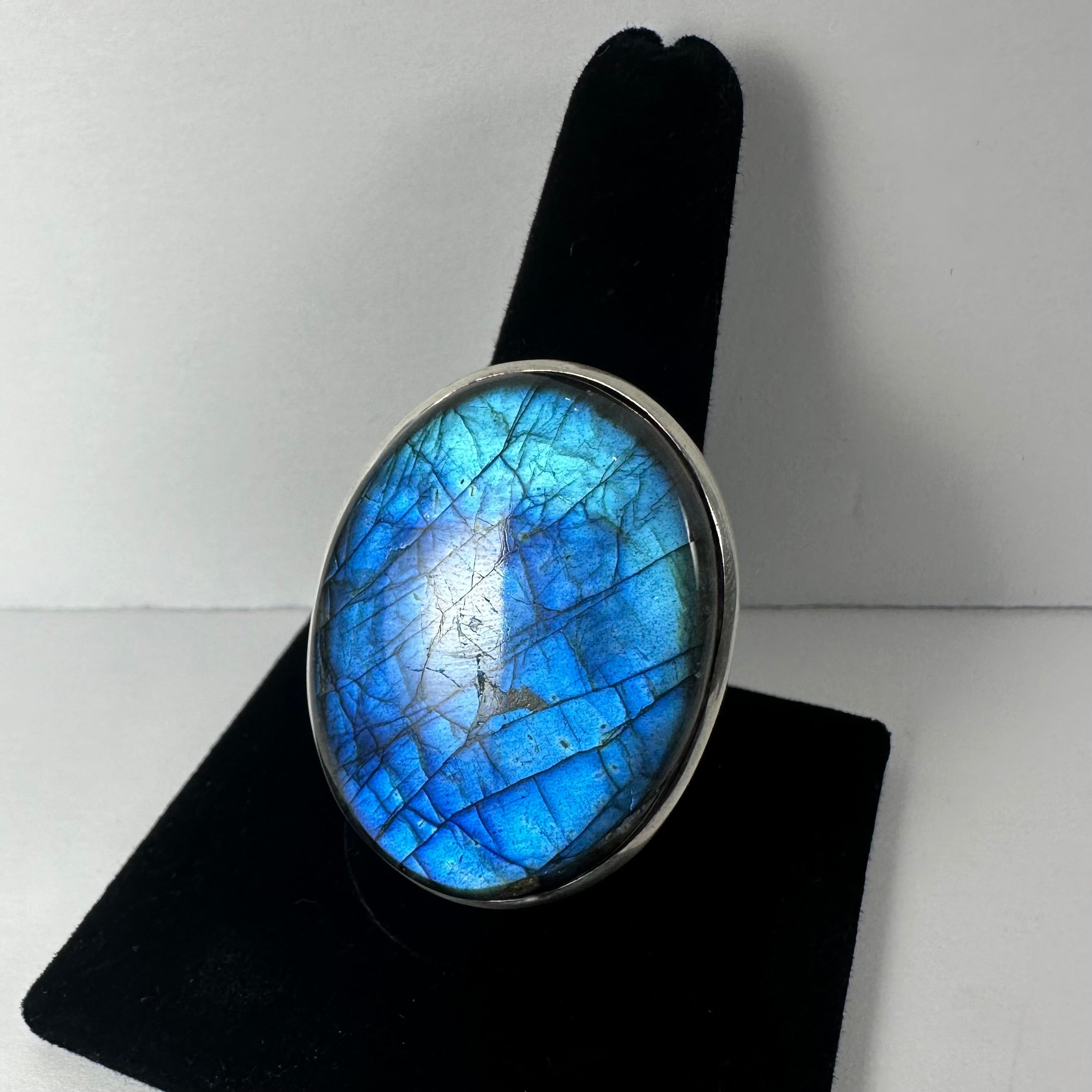 Labradorite Ring - Size 10 by Rare Earth Gallery - main product image for Resin Society