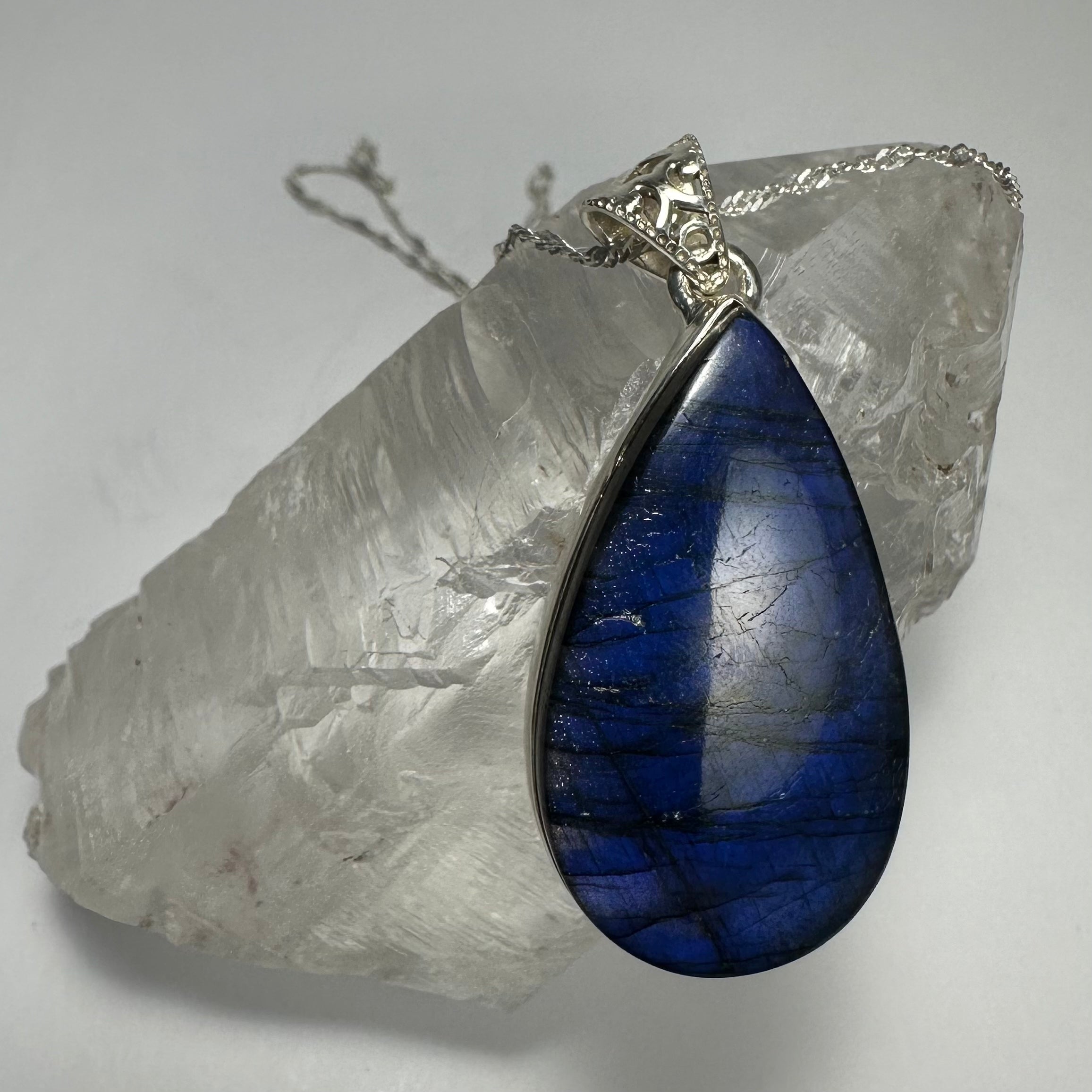 Labradorite Teardrop Pendant by Rare Earth Gallery