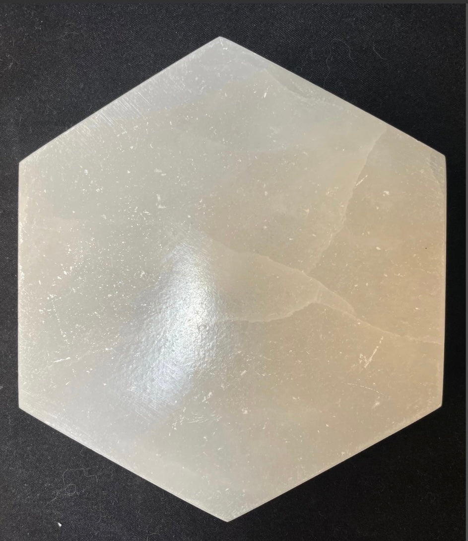 Selenite Crystal Charging Plate 10cm by Rare Earth Gallery - product image 2 for Resin Society