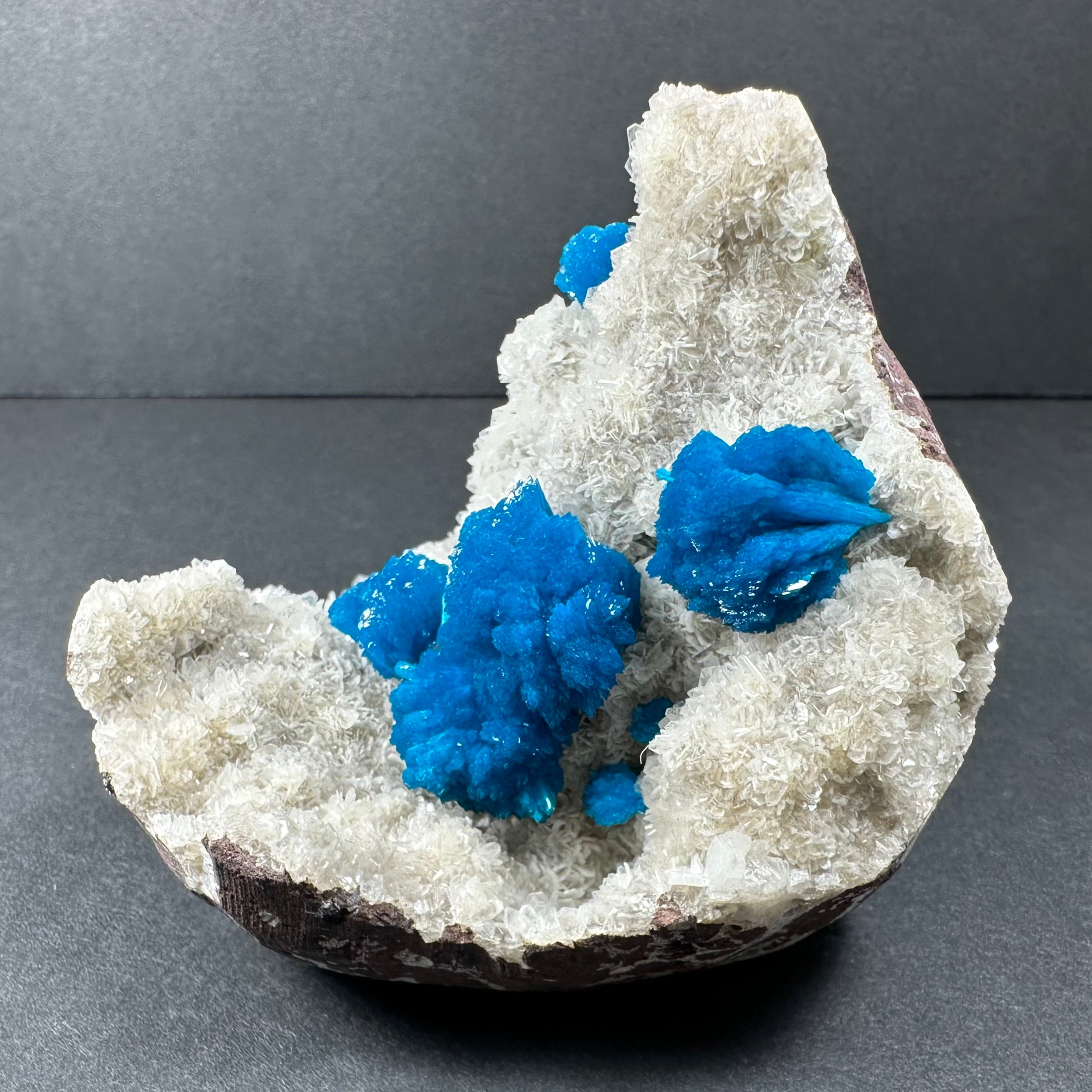 Cavansite with White Stilbite on Matrix Maharashtra, Pune, India by Rare Earth Gallery - product image 2 for Resin Society