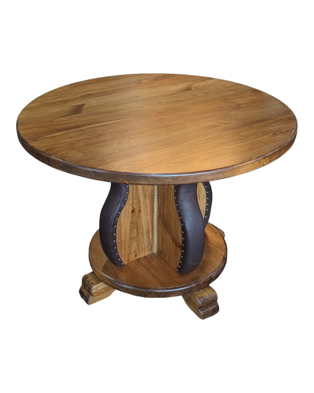 Leather Studded Gathering Table by Enrico Bartolini - main product image for Resin Society