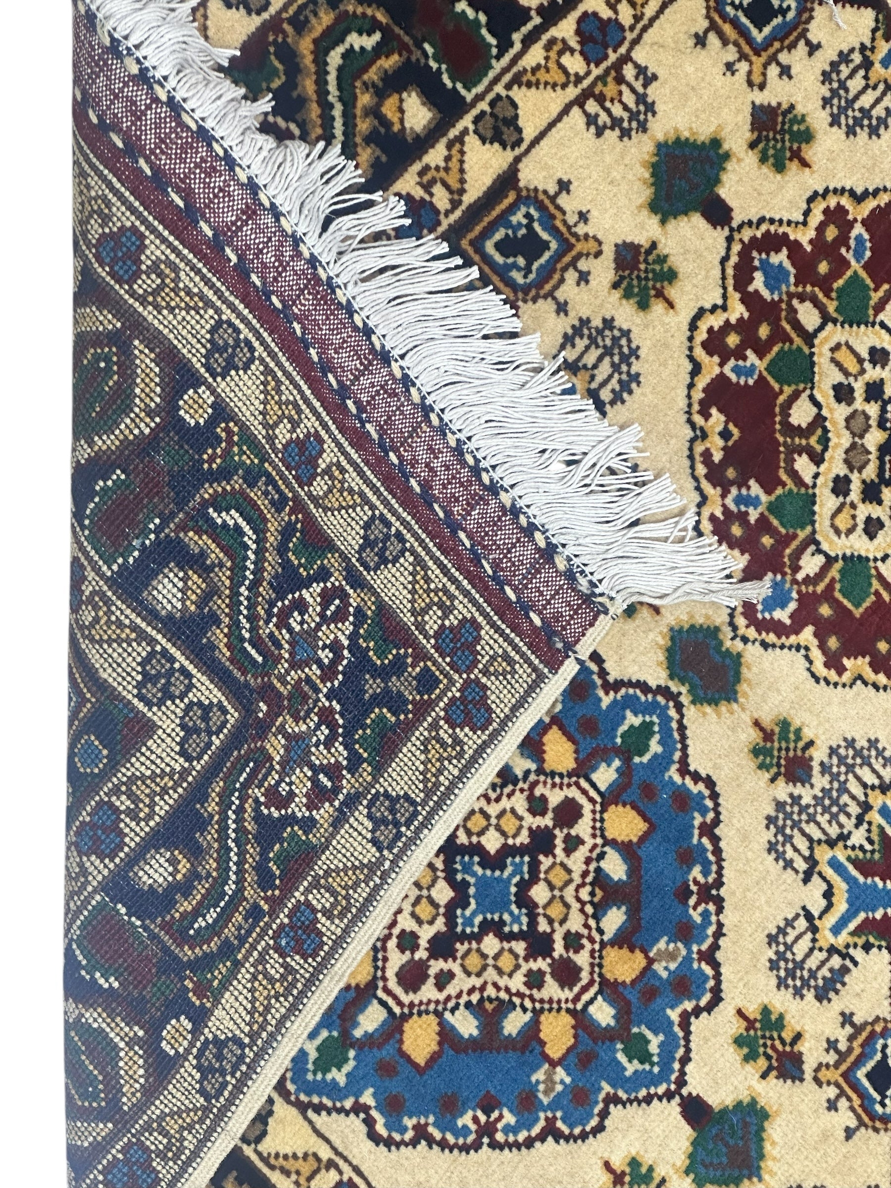 Hand-Knotted Afghani Kashi Wool Rug – 2’9″ x 4’4″