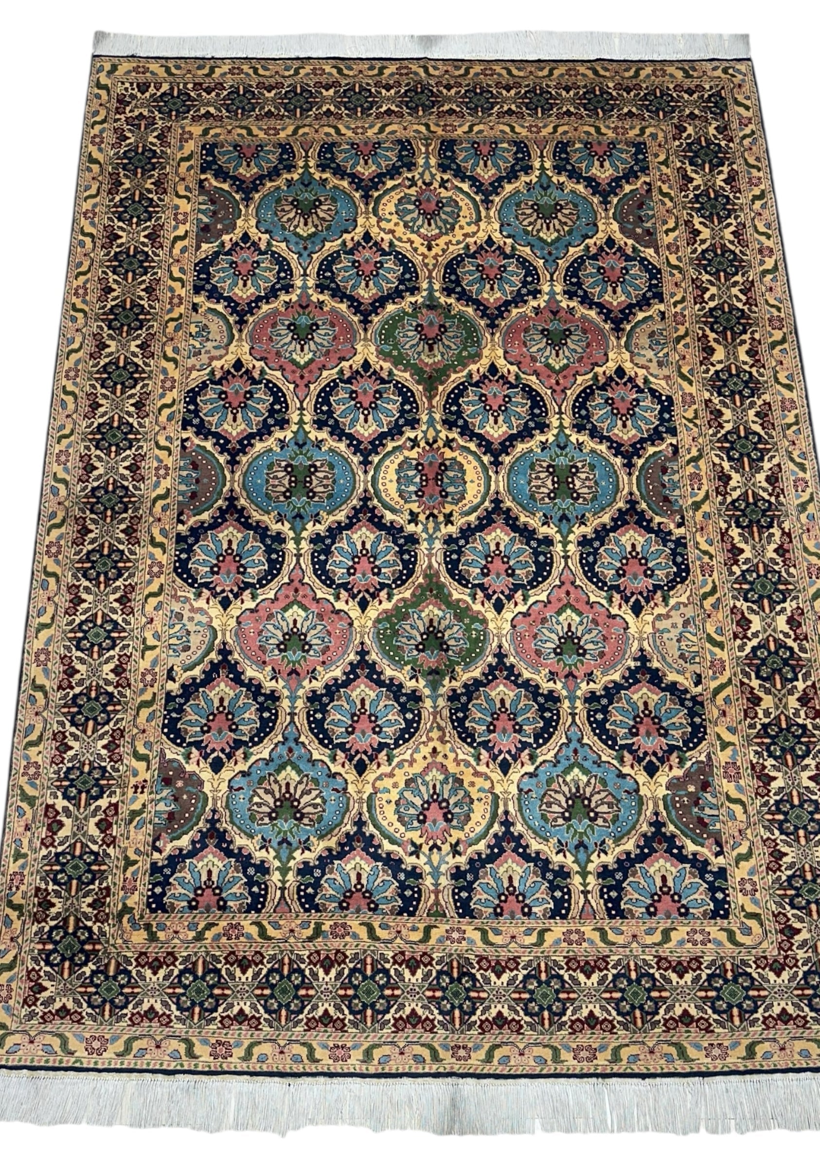 Hand-Knotted Afghani Heart Shape Wool Rug – 6’6″ x 9’2″ by Rugistan - product image 2 for Resin Society