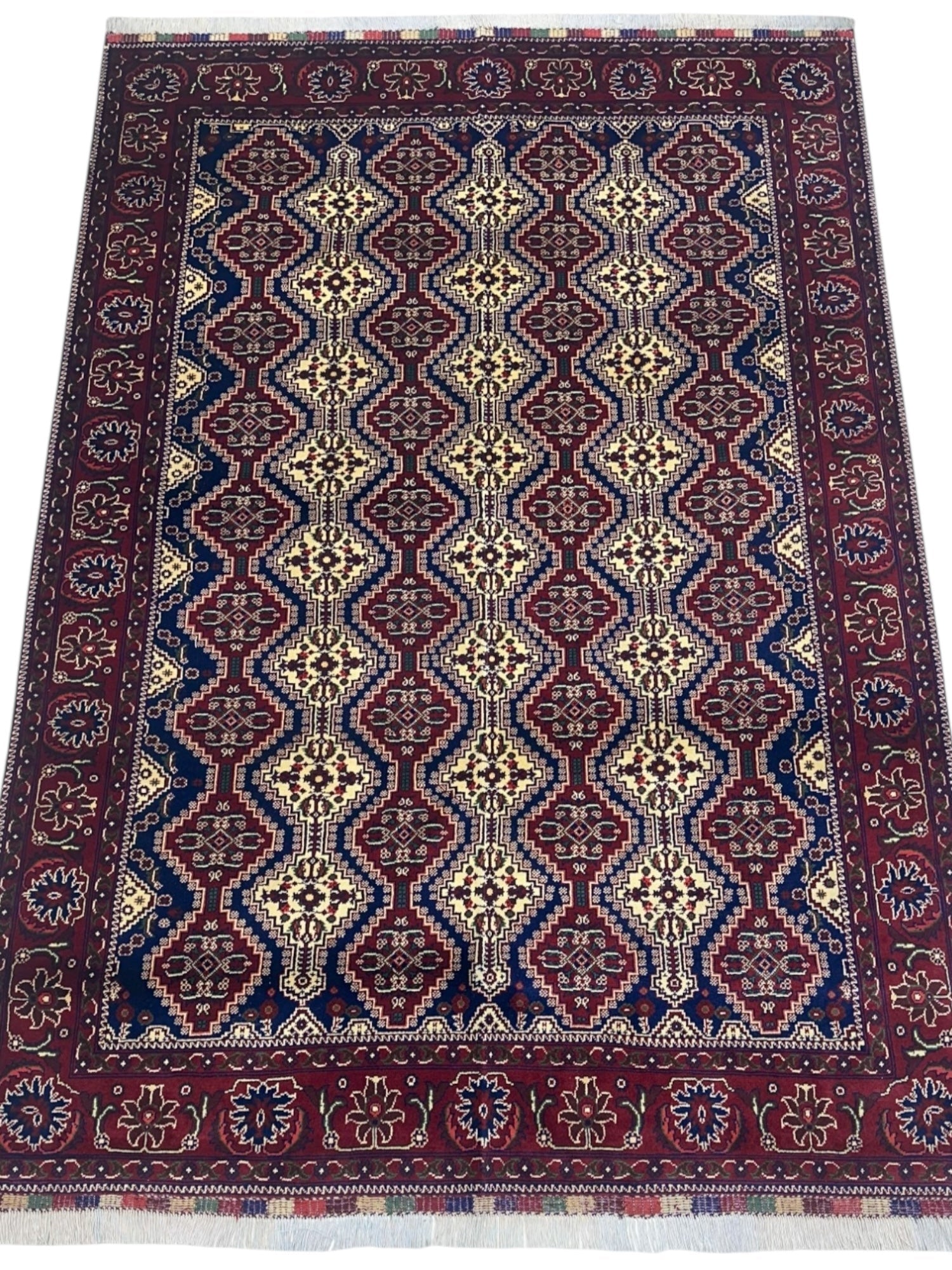 Hand-Knotted Afghani Yusufbai Wool Rug – 6’10″ x 9’10″ by Rugistan - product image 2 for Resin Society