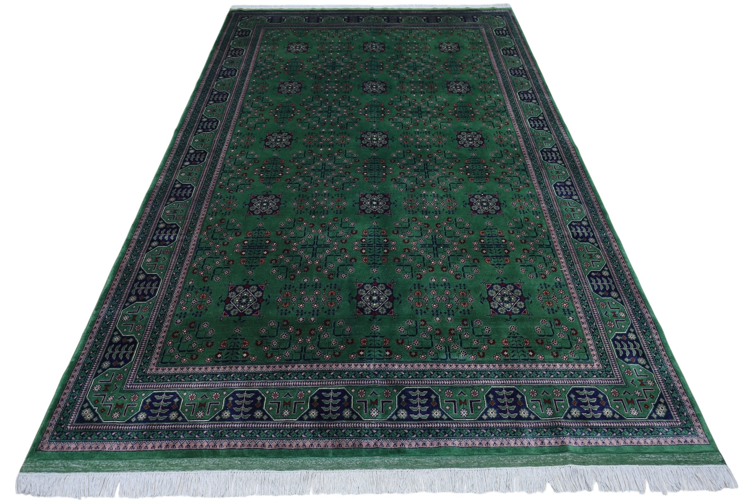 Hand-Knotted Afghani Bukharayi Wool Rug – 6’7″ x 9’9″ by Rugistan - product image 2 for Resin Society