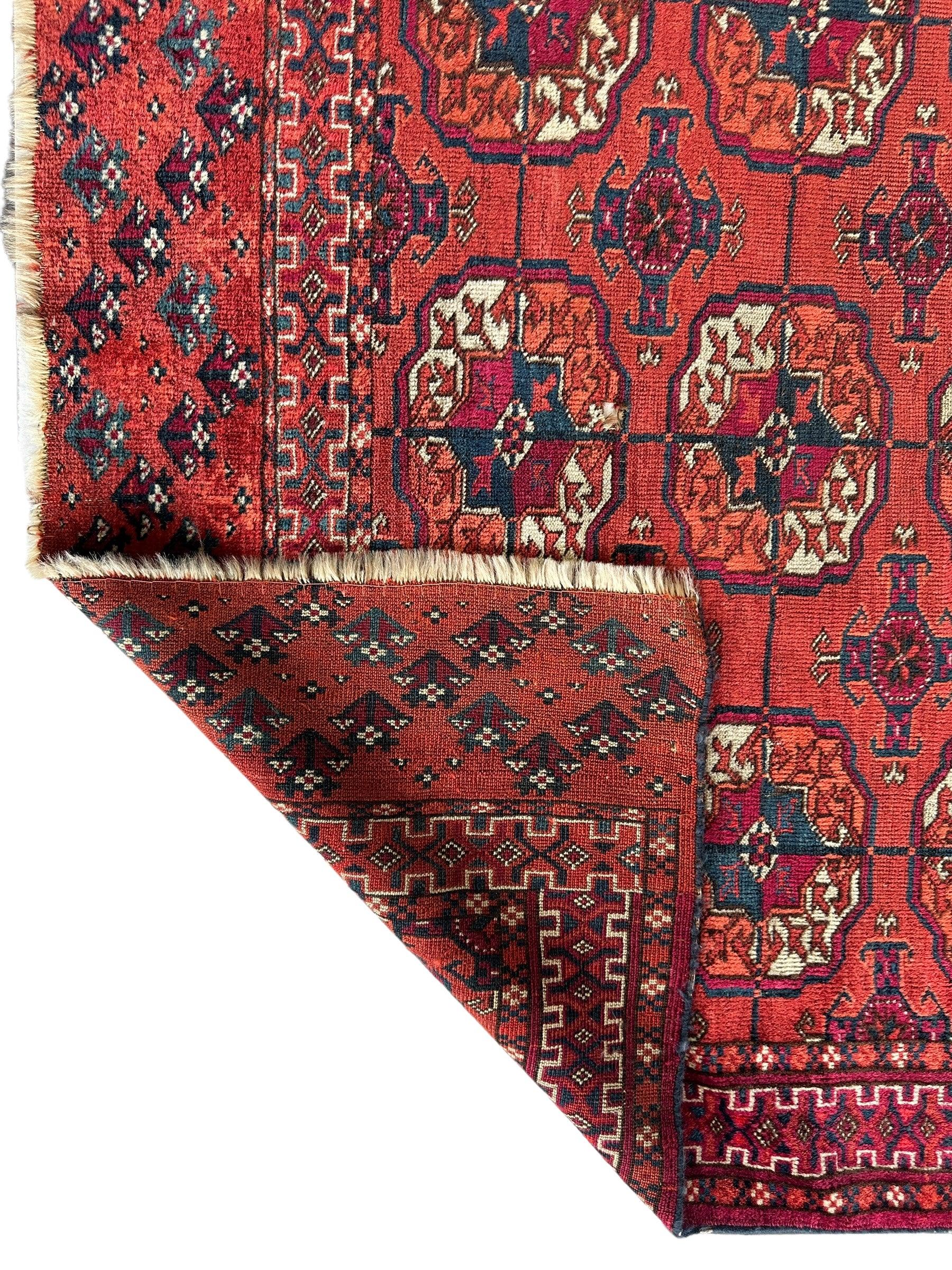 Antique 1920’s Tribal Turkoman Tekke Wedding Rug 3’4” x 4’1” by Rugistan - product image 3 for Resin Society