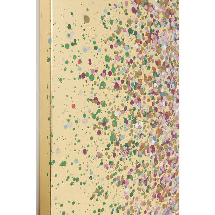 Canvas Picture Flower Boat Gold Pink 80x100cm