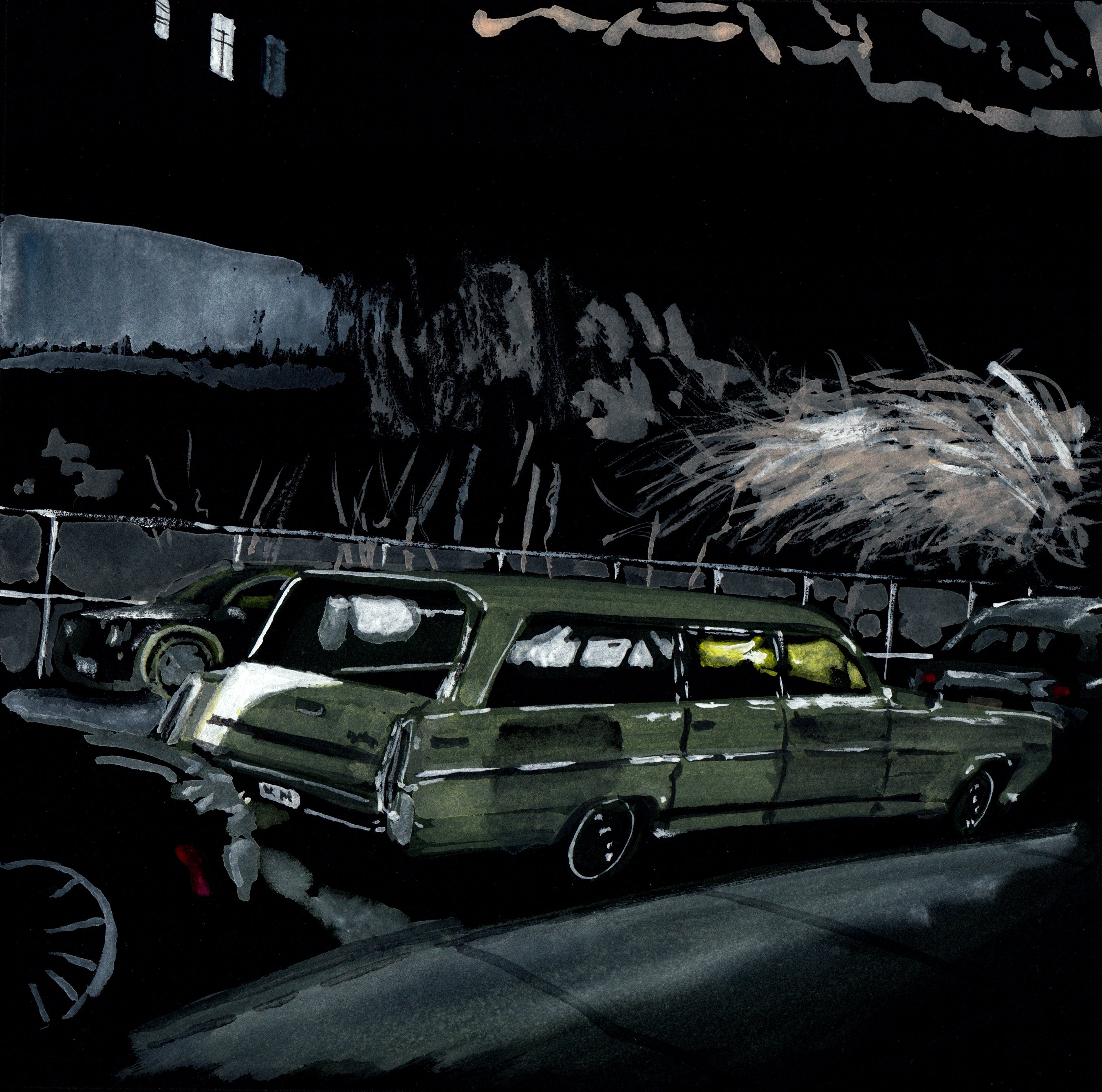 Pontiac Catalina, Street Scene, Classic Car by Art By Francis - main product image for Resin Society