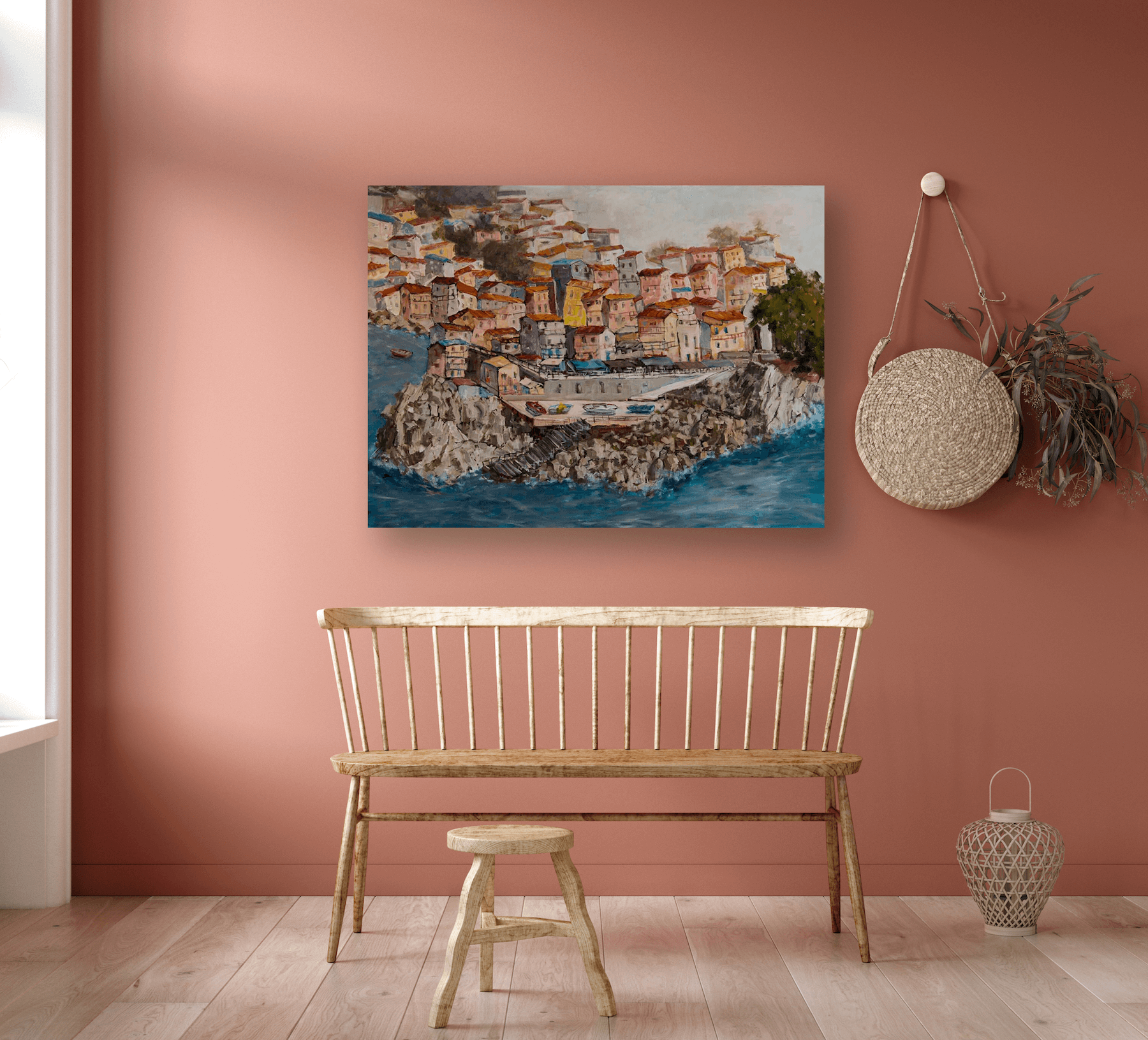 Port Venere Artist Enhanced Canvas Print by John Beard Collection - product image 2 for Resin Society